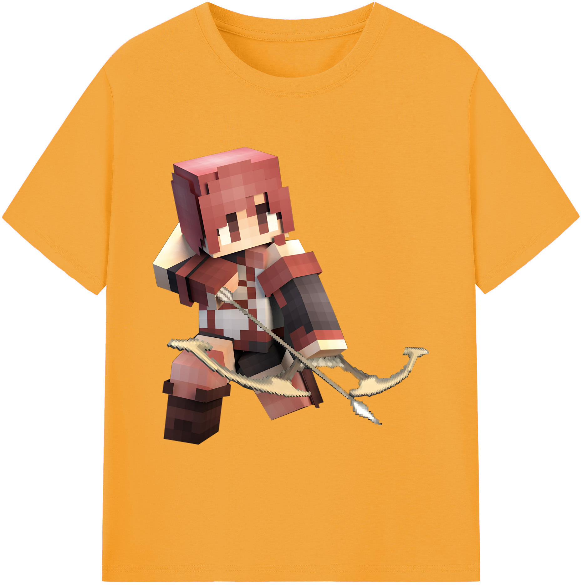 （画像用） マインクラフト ブロックの世界 Minecraft MC Block world 綿100％ メンズ半袖Tシャツ｜肌触りやわらか＆通気性