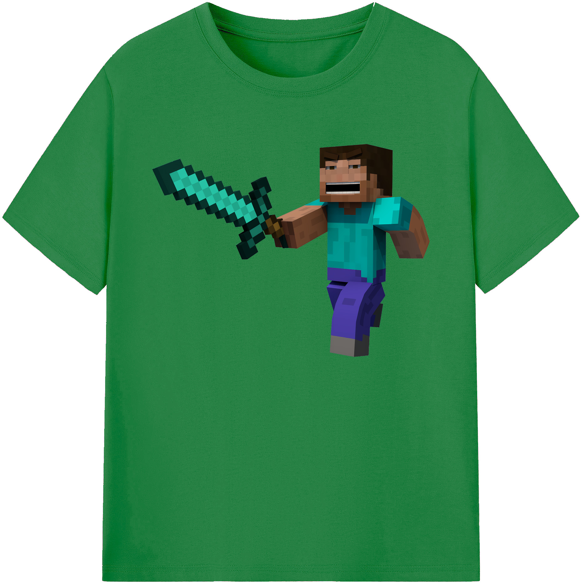 （画像用） マインクラフト ブロックの世界 Minecraft MC Block world 綿100％ メンズ半袖Tシャツ｜肌触りやわらか＆通気性
