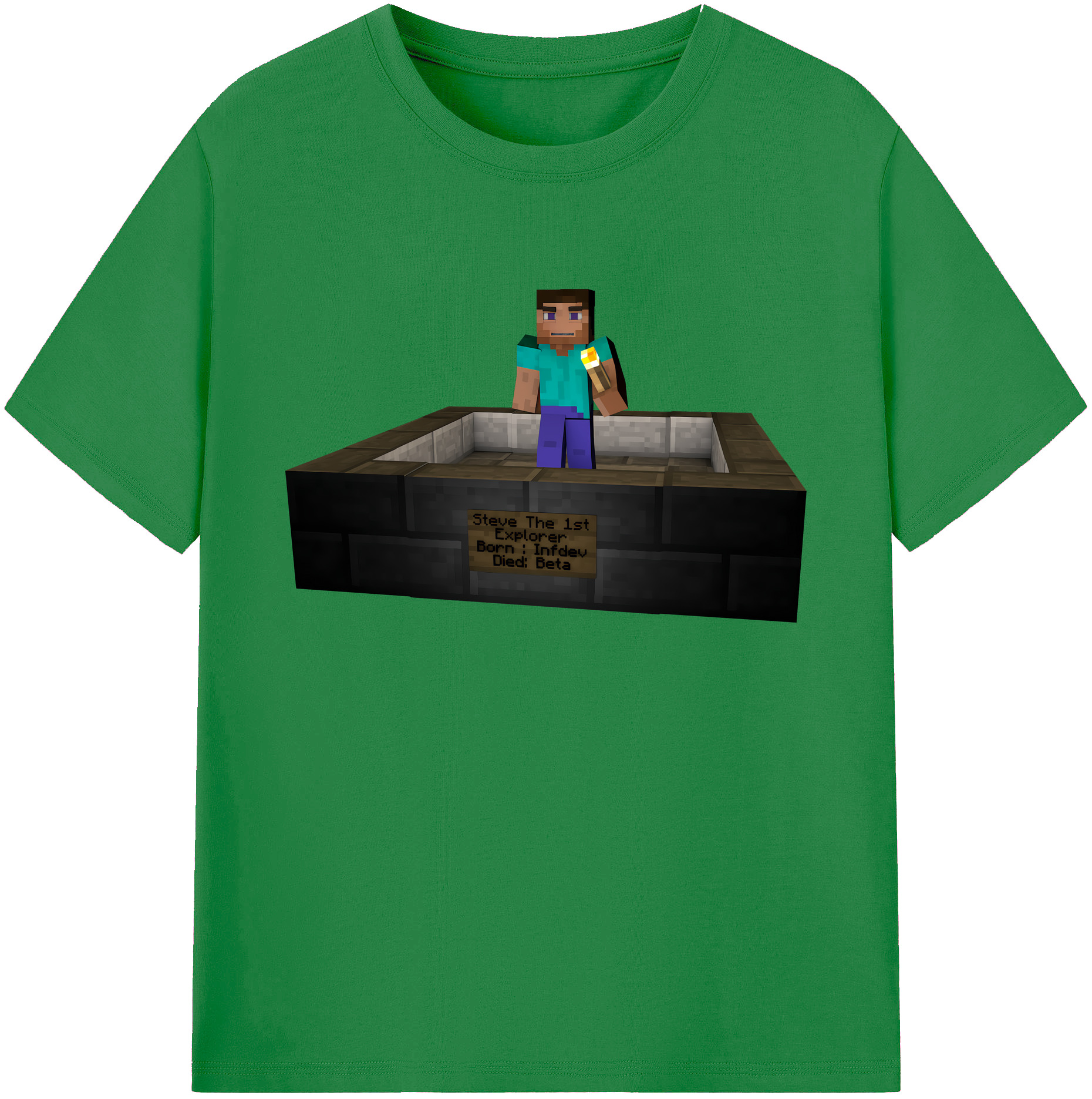（画像用） マインクラフト ブロックの世界 Minecraft MC Block world 綿100％ メンズ半袖Tシャツ｜肌触りやわらか＆通気性