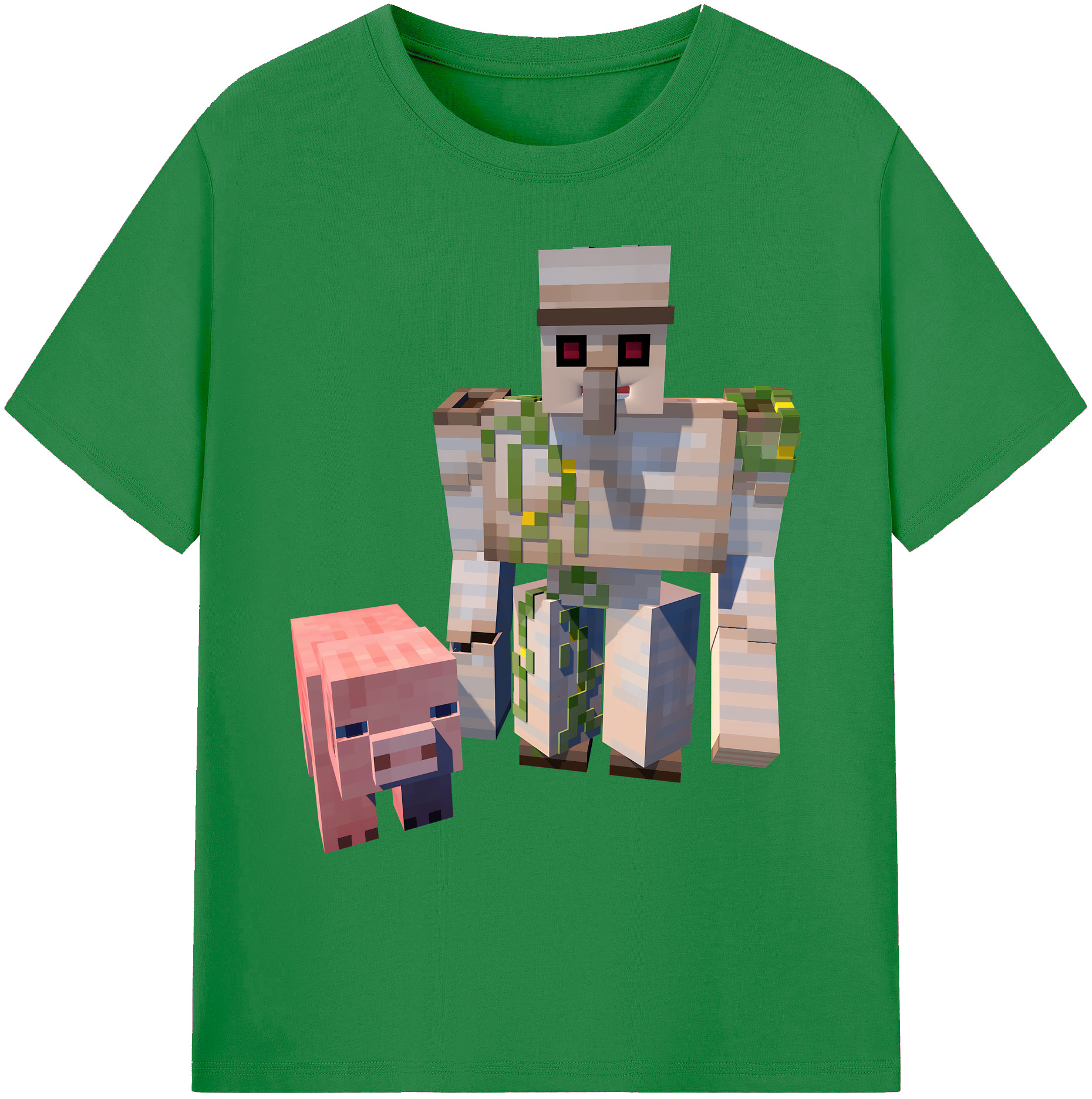 （画像用） マインクラフト ブロックの世界 Minecraft MC Block world 綿100％ メンズ半袖Tシャツ｜肌触りやわらか＆通気性