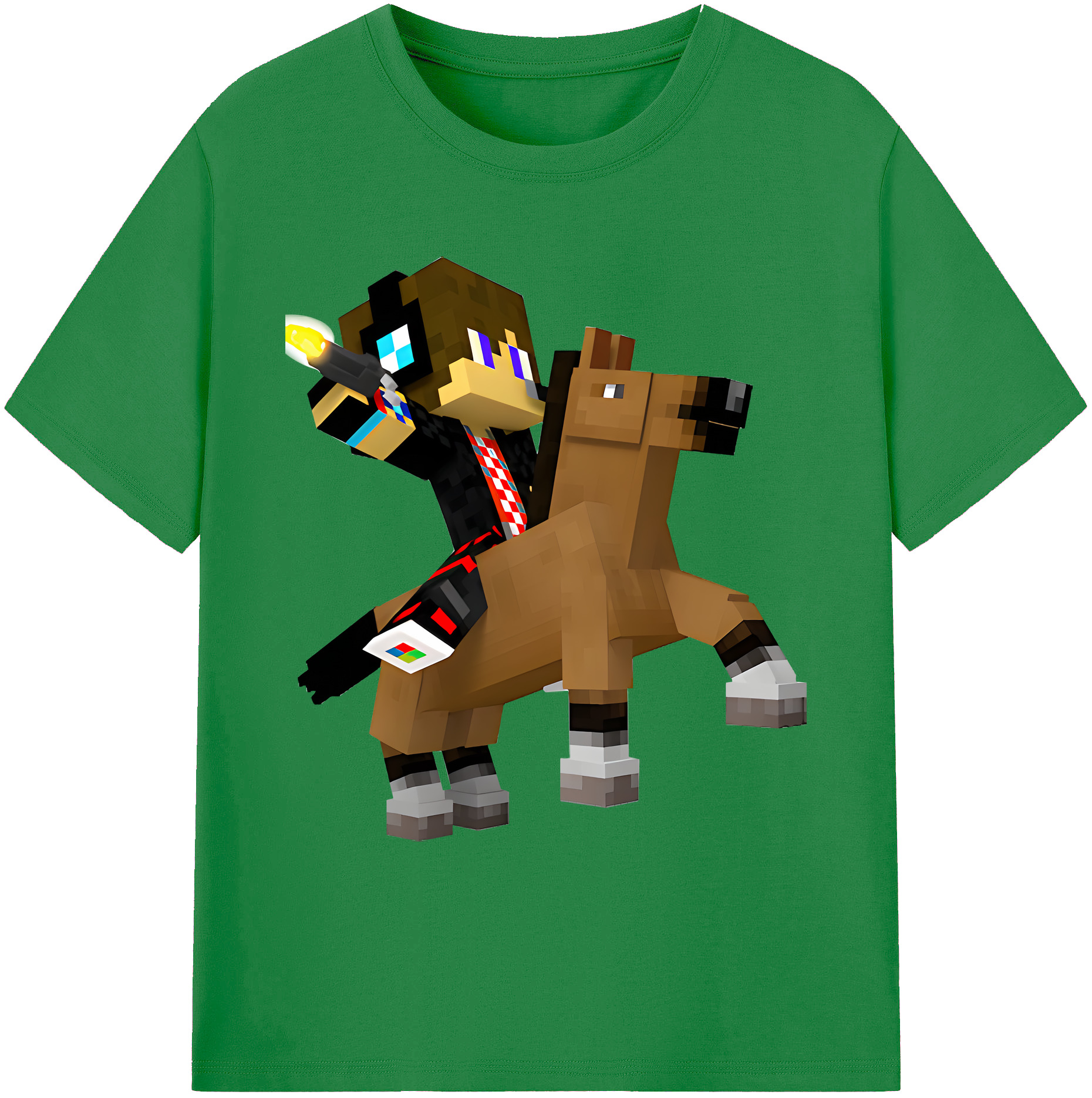 （画像用） マインクラフト ブロックの世界 Minecraft MC Block world 綿100％ メンズ半袖Tシャツ｜肌触りやわらか＆通気性