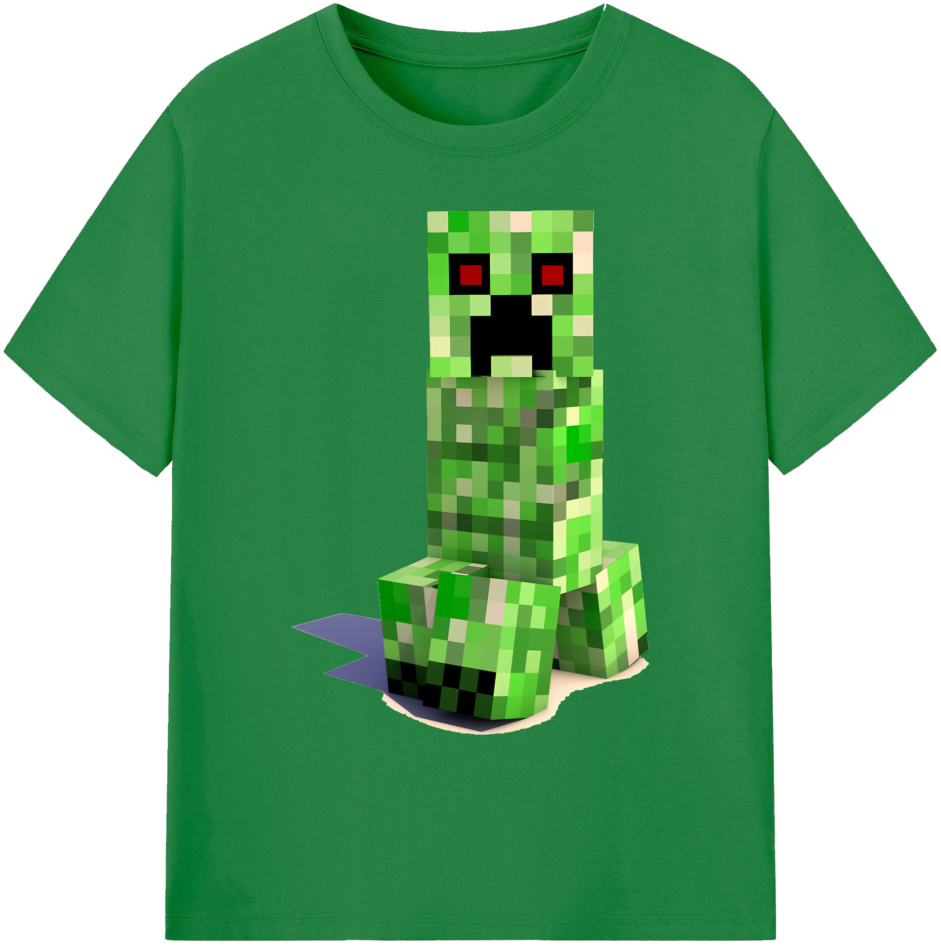 （画像用） マインクラフト ブロックの世界 Minecraft MC Block world 綿100％ メンズ半袖Tシャツ｜肌触りやわらか＆通気性