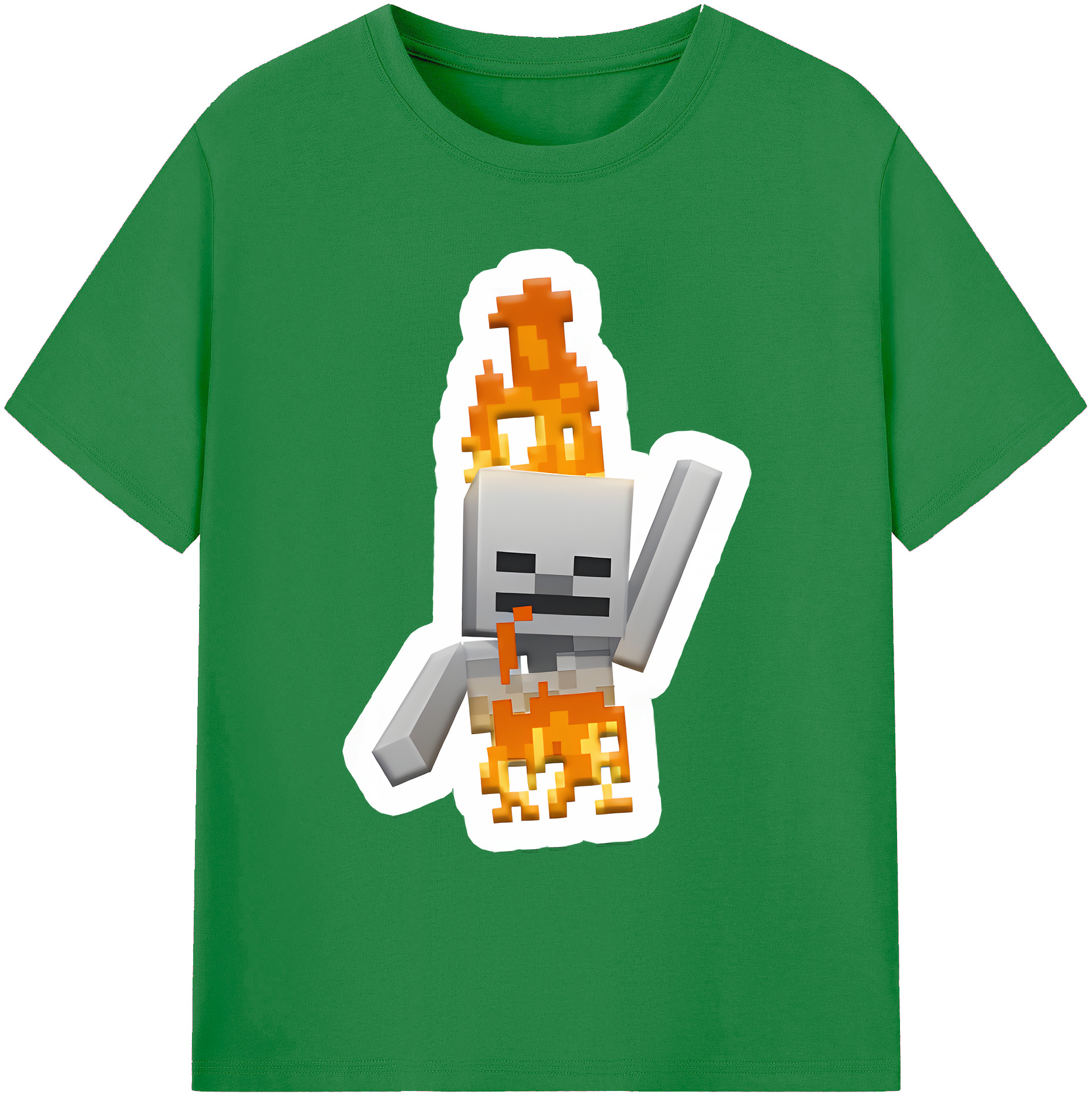 （画像用） マインクラフト ブロックの世界 Minecraft MC Block world 綿100％ メンズ半袖Tシャツ｜肌触りやわらか＆通気性