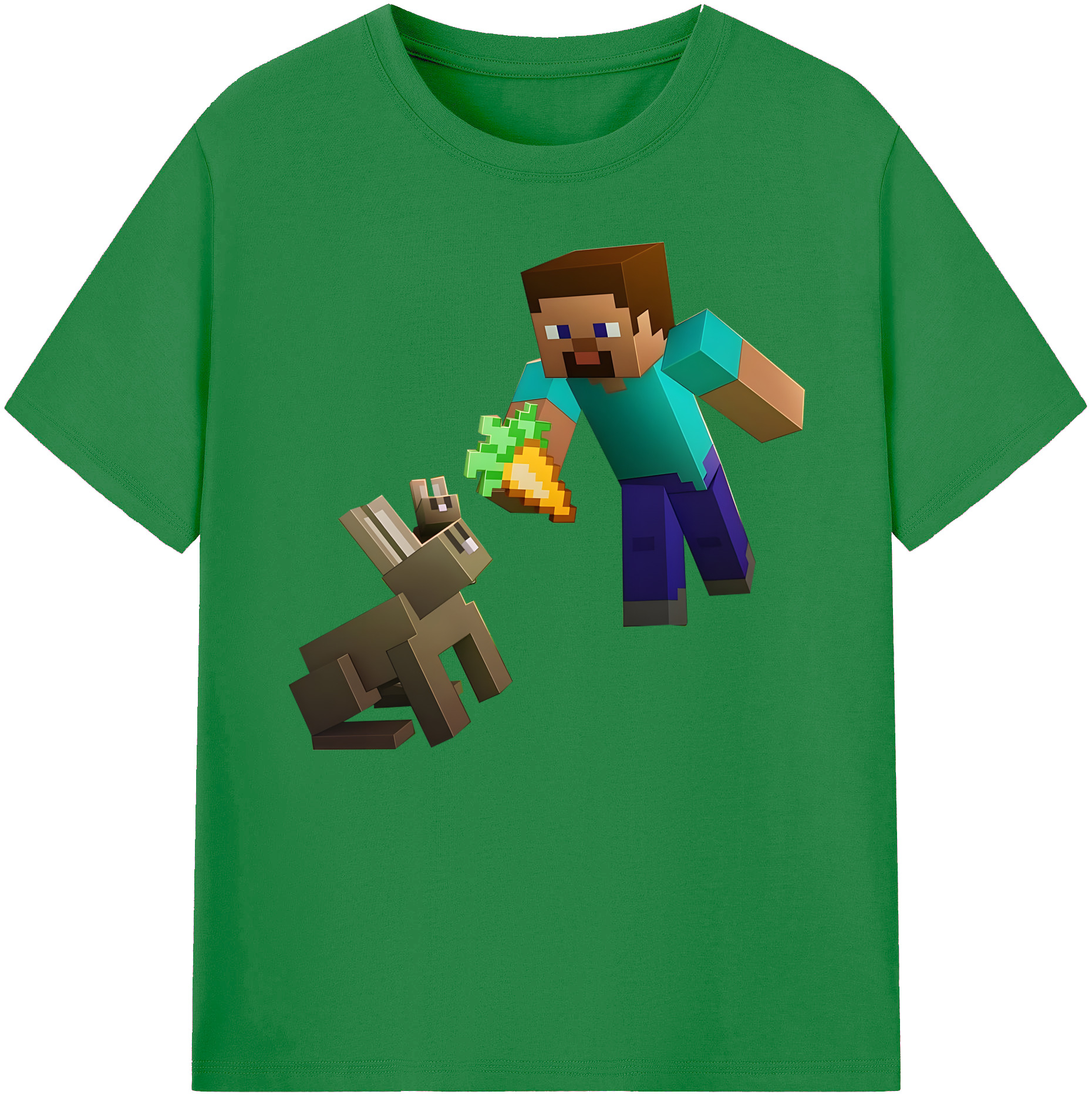 （画像用） マインクラフト ブロックの世界 Minecraft MC Block world 綿100％ メンズ半袖Tシャツ｜肌触りやわらか＆通気性