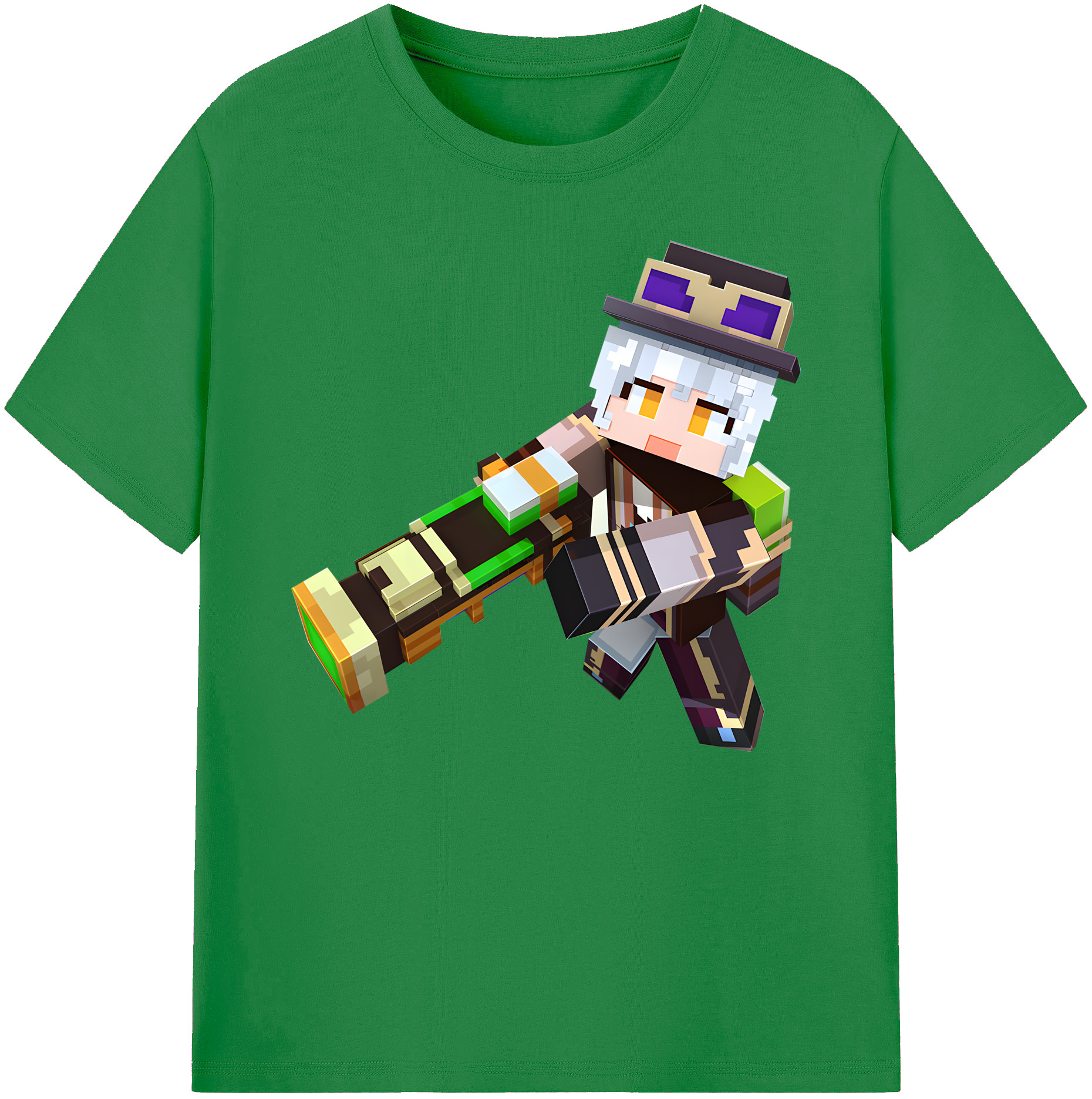 （画像用） マインクラフト ブロックの世界 Minecraft MC Block world 綿100％ メンズ半袖Tシャツ｜肌触りやわらか＆通気性
