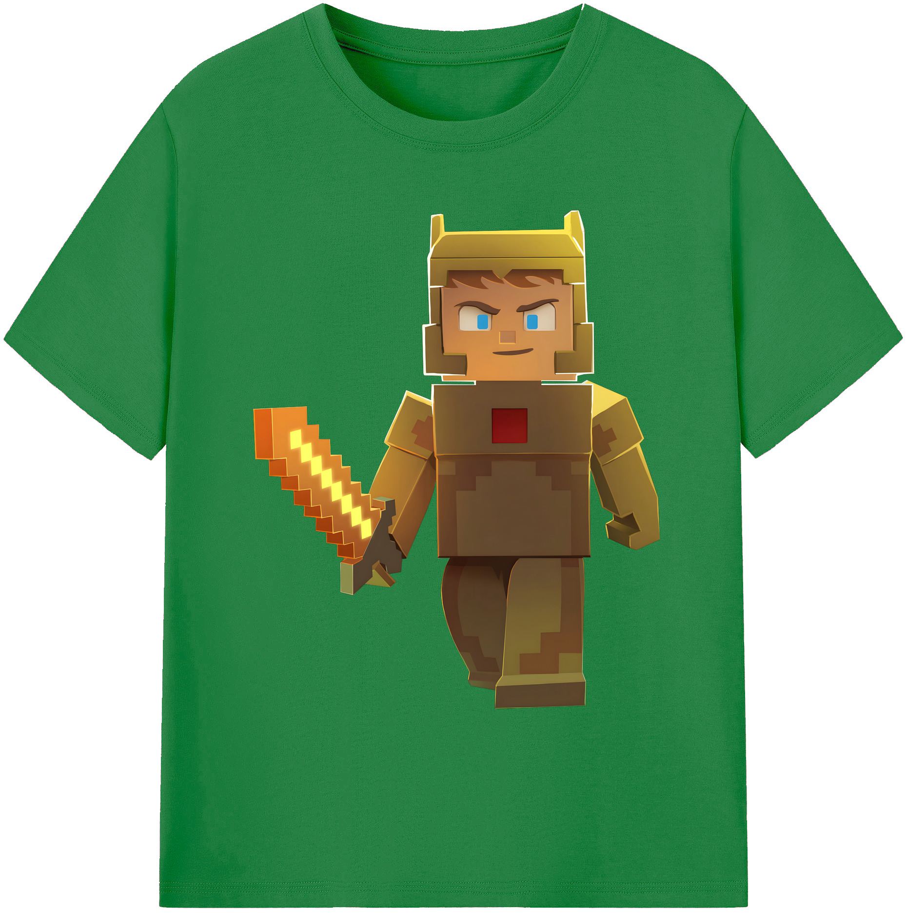 （画像用） マインクラフト ブロックの世界 Minecraft MC Block world 綿100％ メンズ半袖Tシャツ｜肌触りやわらか＆通気性