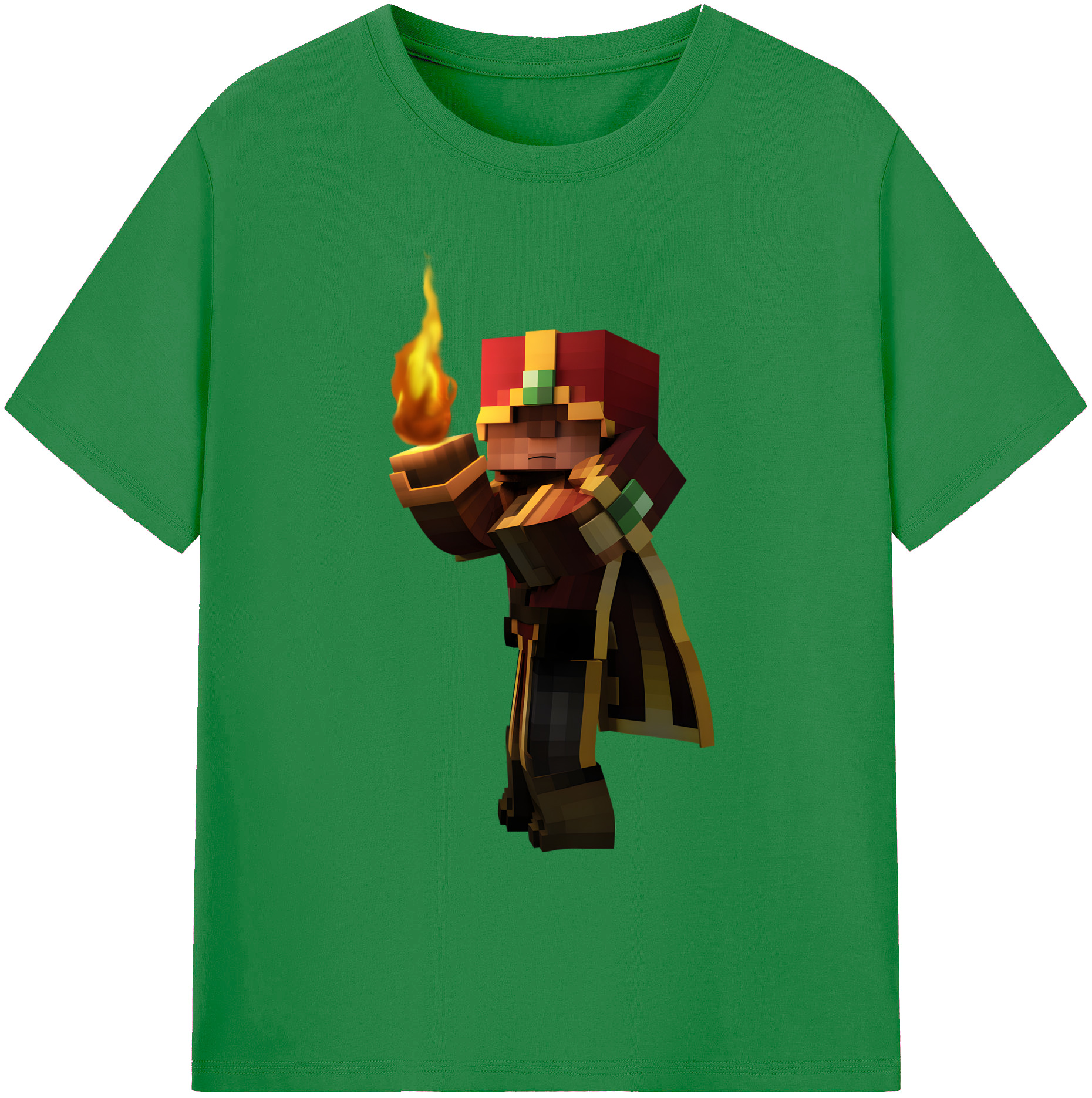 （画像用） マインクラフト ブロックの世界 Minecraft MC Block world 綿100％ メンズ半袖Tシャツ｜肌触りやわらか＆通気性