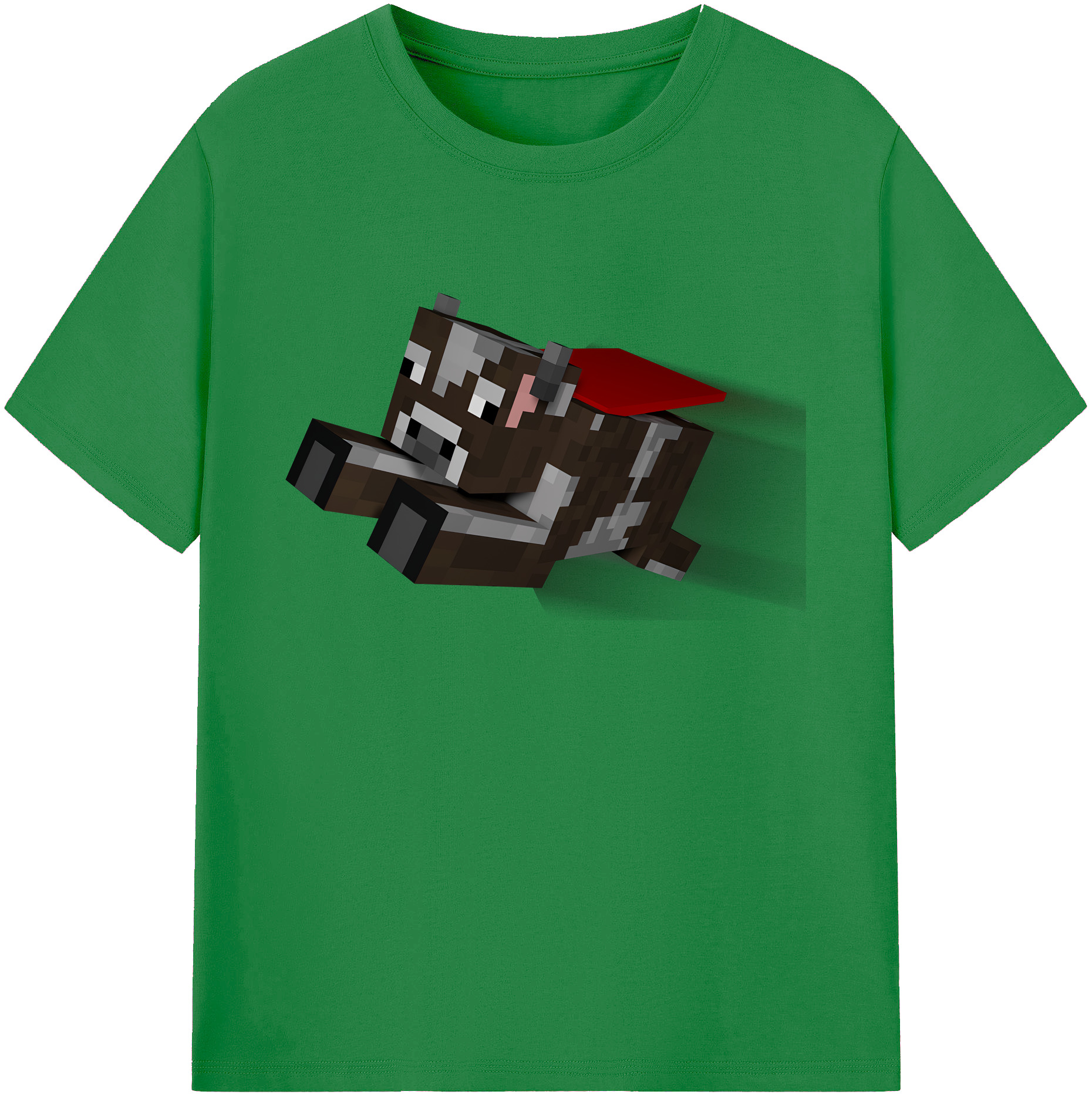 （画像用） マインクラフト ブロックの世界 Minecraft MC Block world 綿100％ メンズ半袖Tシャツ｜肌触りやわらか＆通気性