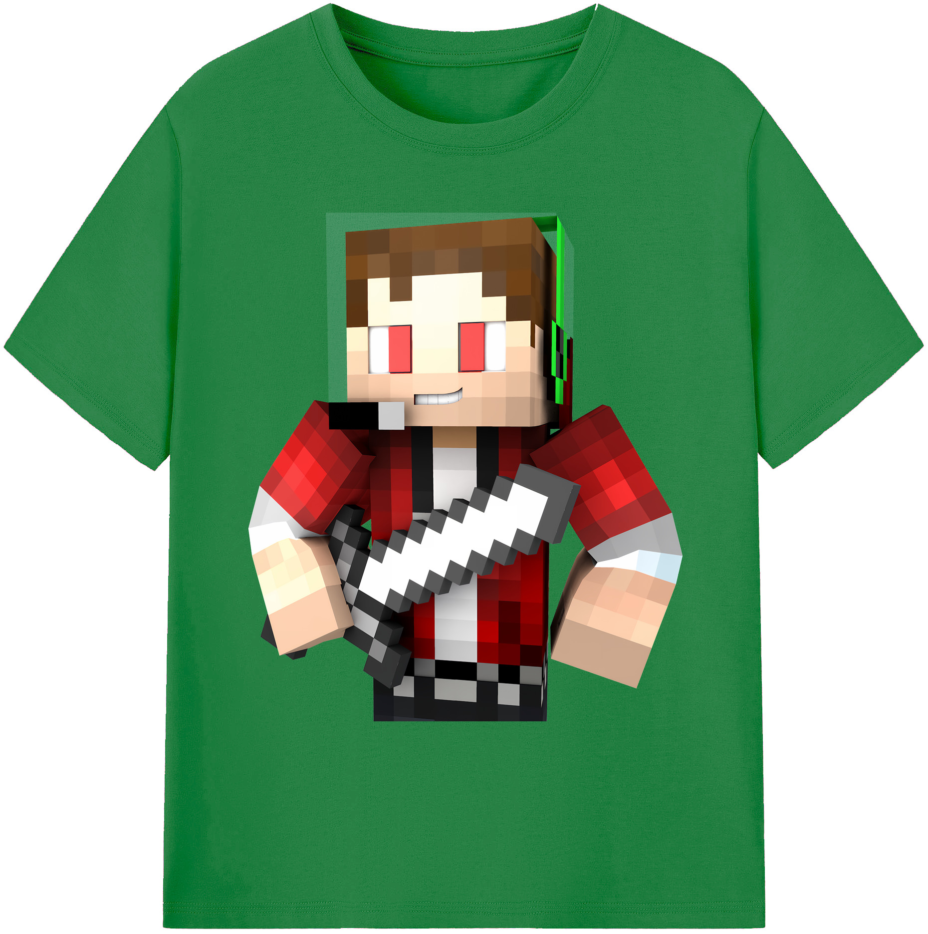 （画像用） マインクラフト ブロックの世界 Minecraft MC Block world 綿100％ メンズ半袖Tシャツ｜肌触りやわらか＆通気性