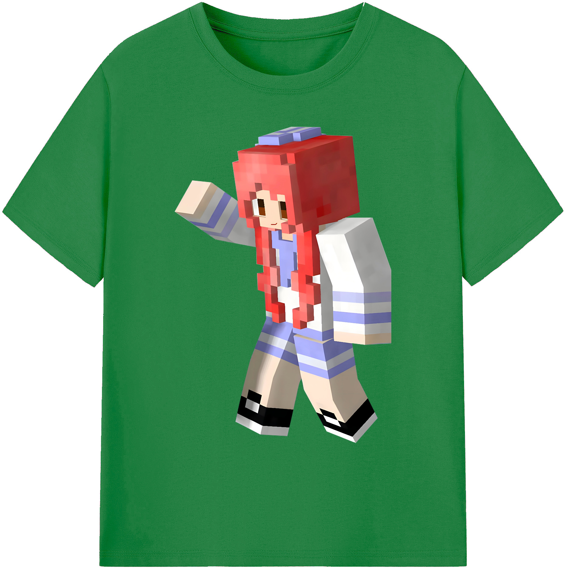 （画像用） マインクラフト ブロックの世界 Minecraft MC Block world 綿100％ メンズ半袖Tシャツ｜肌触りやわらか＆通気性