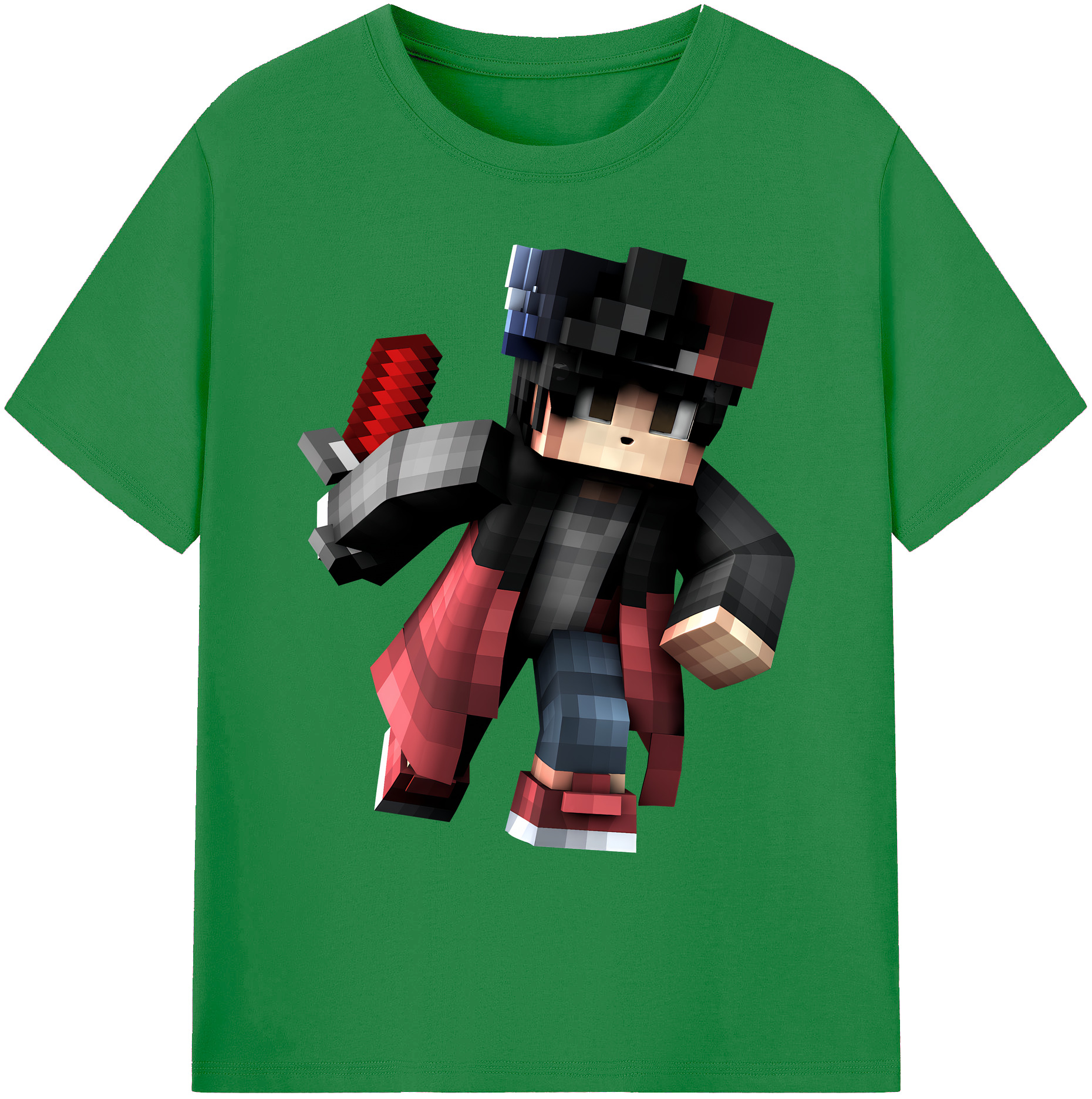 （画像用） マインクラフト ブロックの世界 Minecraft MC Block world 綿100％ メンズ半袖Tシャツ｜肌触りやわらか＆通気性