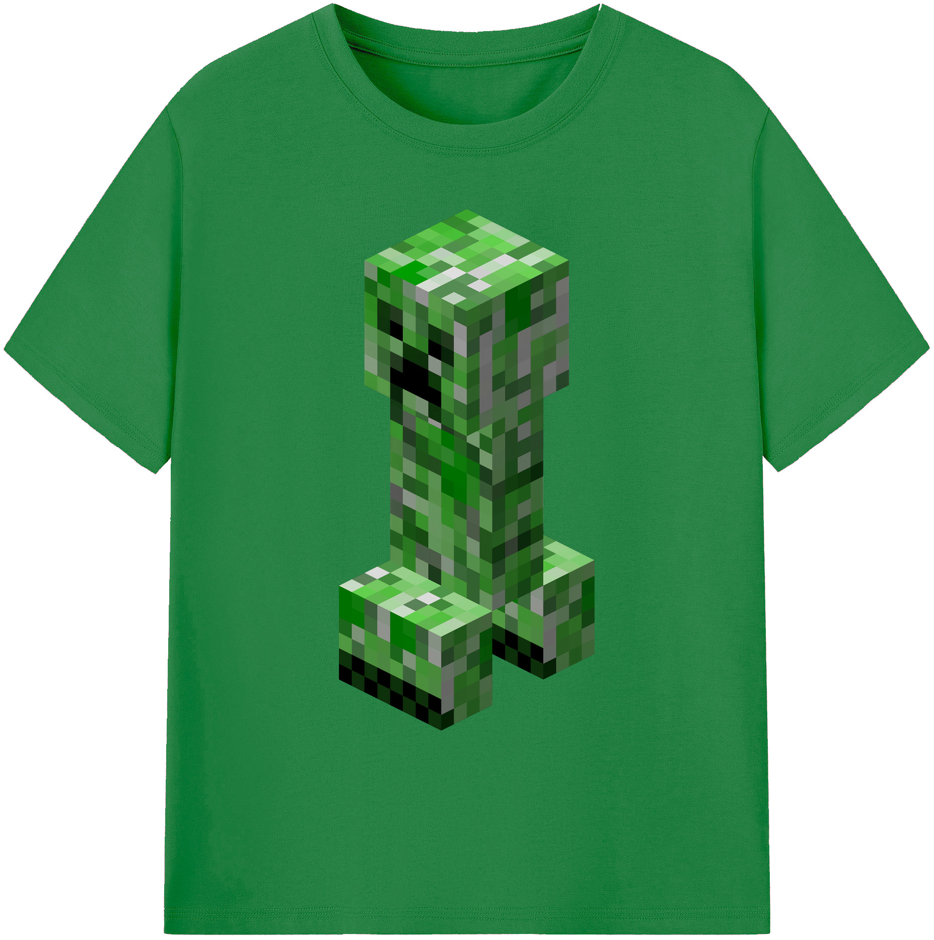 （画像用） マインクラフト ブロックの世界 Minecraft MC Block world 綿100％ メンズ半袖Tシャツ｜肌触りやわらか＆通気性