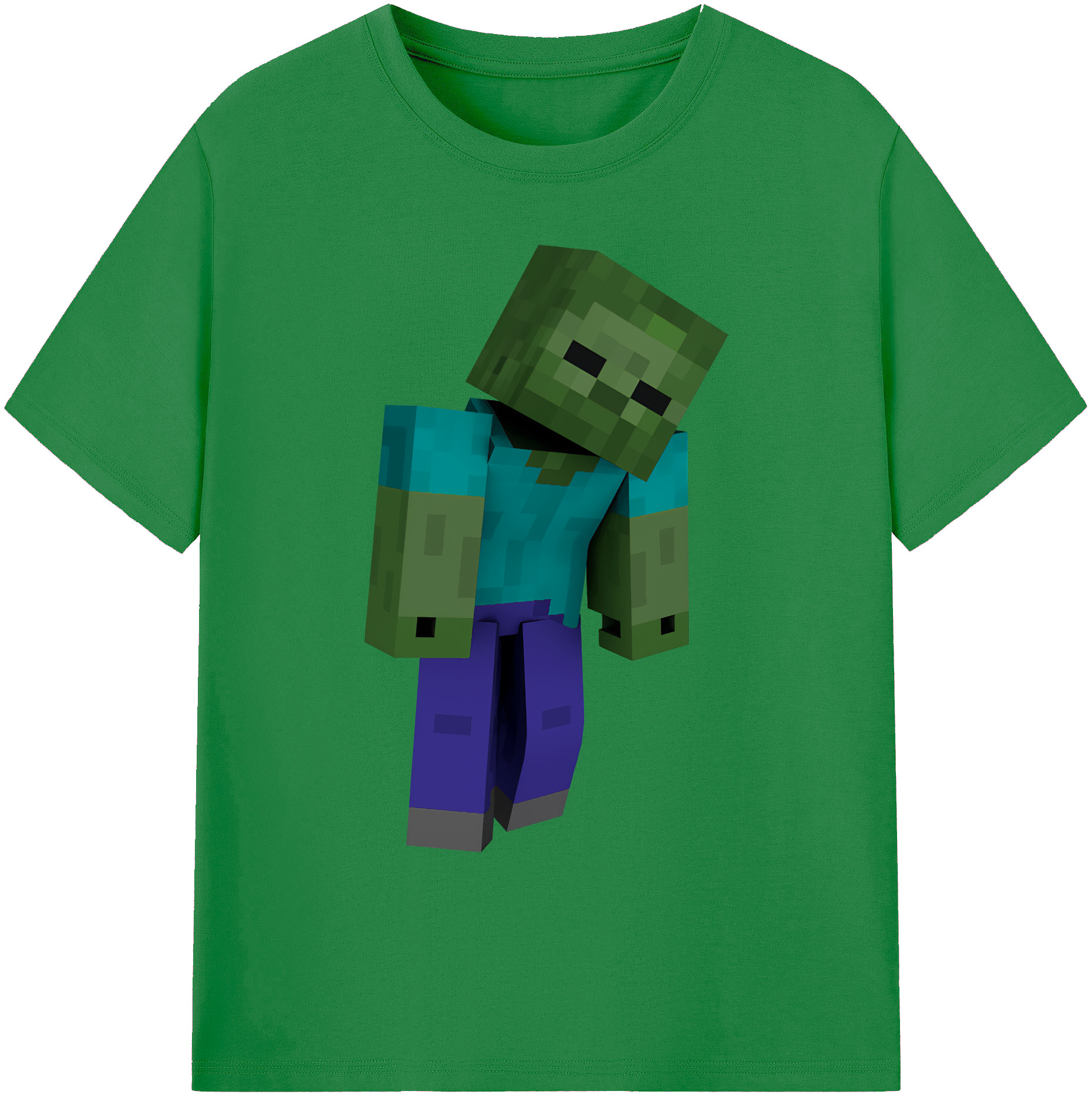 （画像用） マインクラフト ブロックの世界 Minecraft MC Block world 綿100％ メンズ半袖Tシャツ｜肌触りやわらか＆通気性