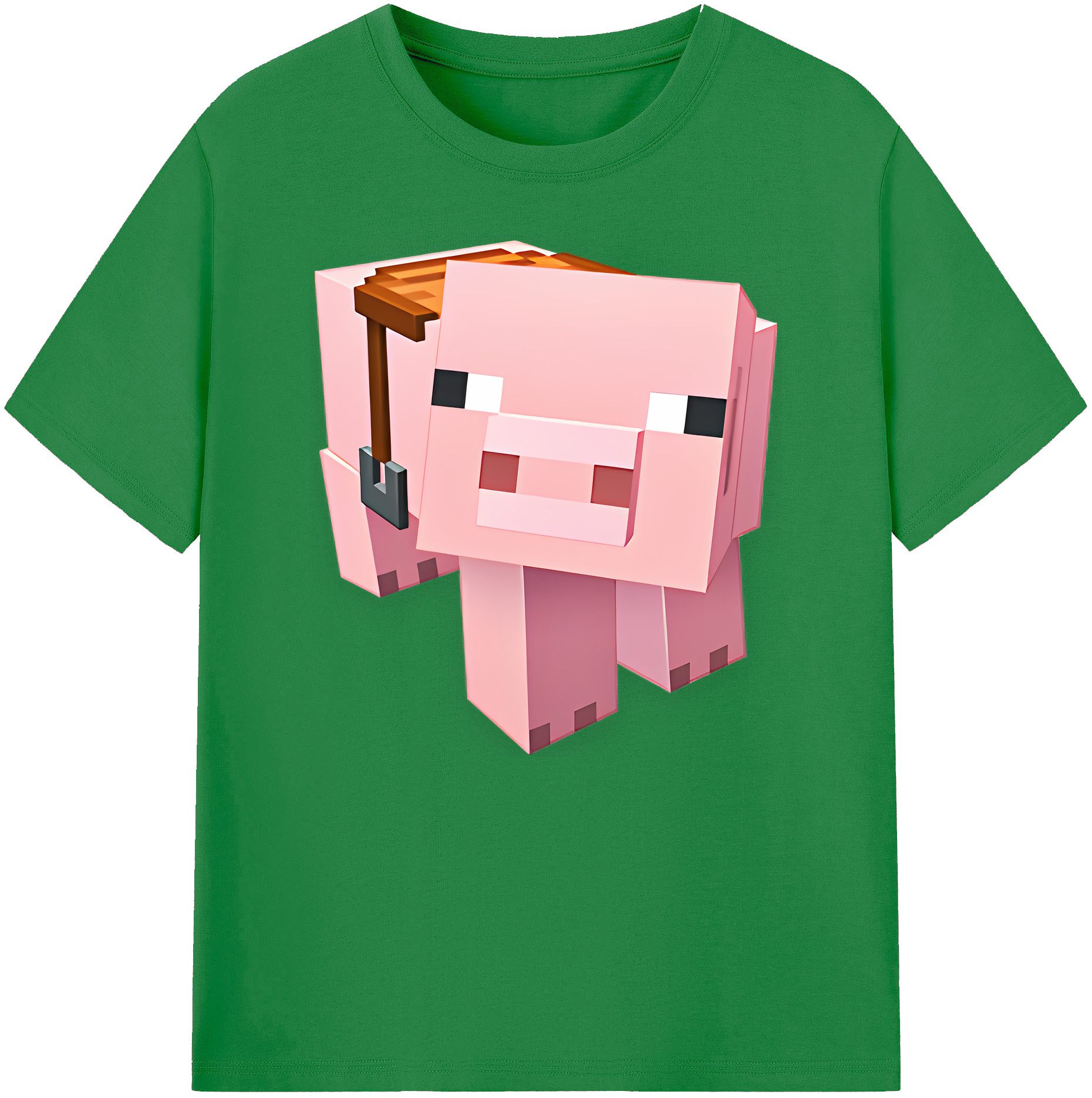（画像用） マインクラフト ブロックの世界 Minecraft MC Block world 綿100％ メンズ半袖Tシャツ｜肌触りやわらか＆通気性