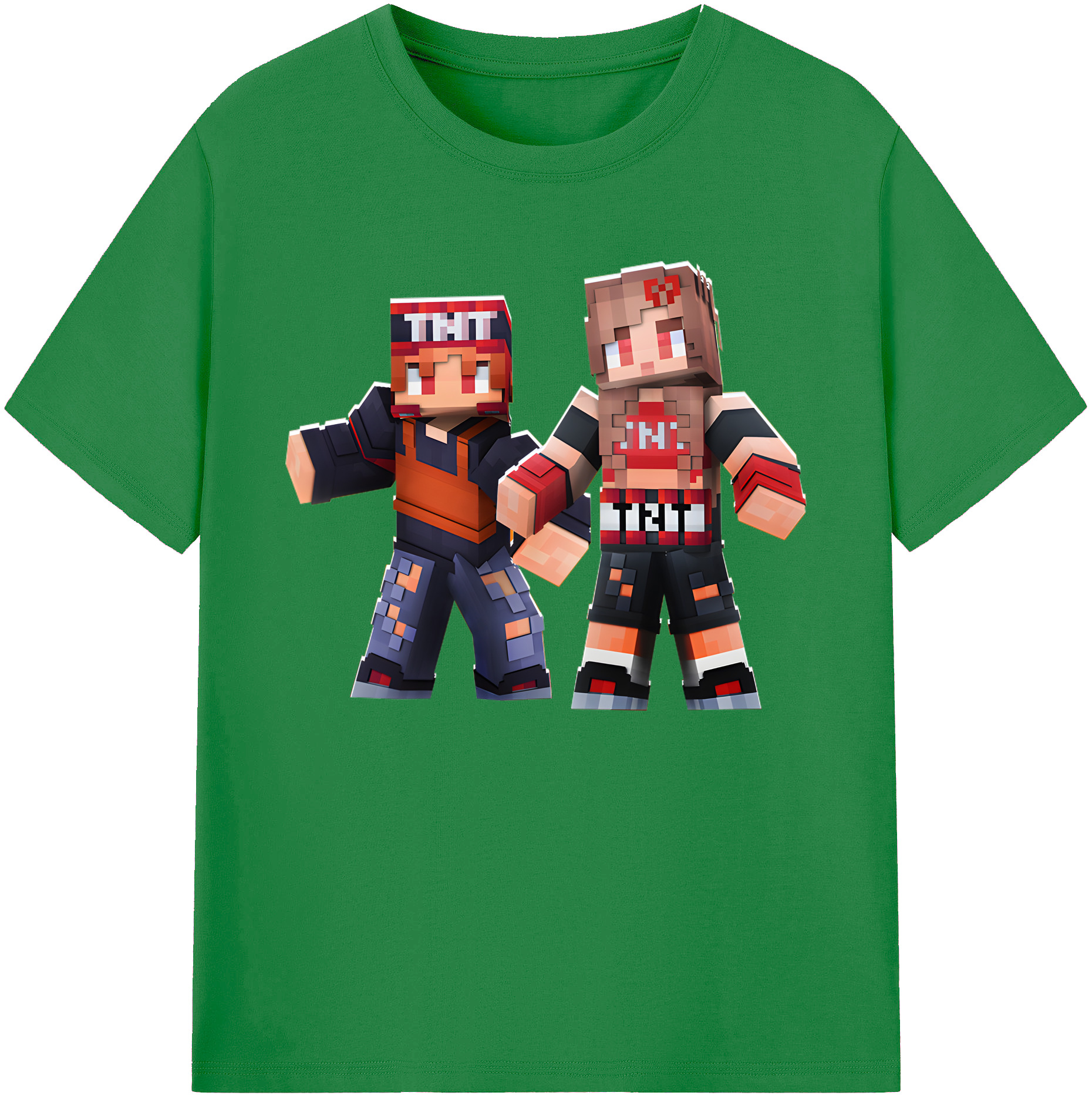 （画像用） マインクラフト ブロックの世界 Minecraft MC Block world 綿100％ メンズ半袖Tシャツ｜肌触りやわらか＆通気性