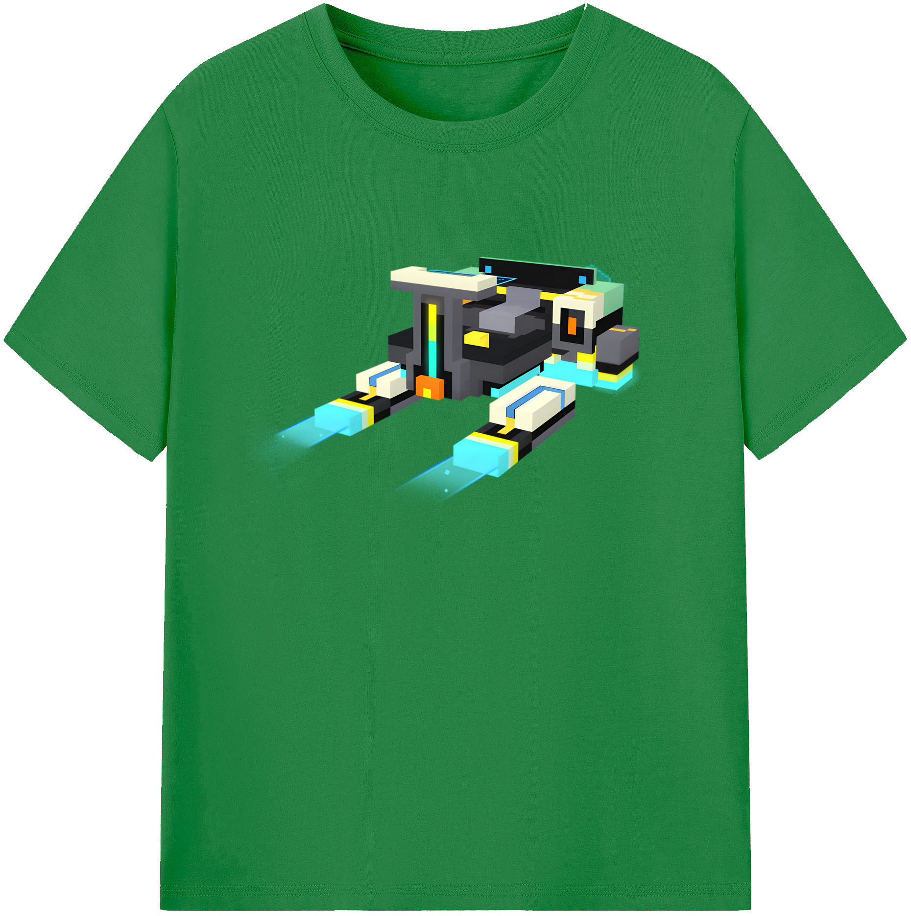 （画像用） マインクラフト ブロックの世界 Minecraft MC Block world 綿100％ メンズ半袖Tシャツ｜肌触りやわらか＆通気性
