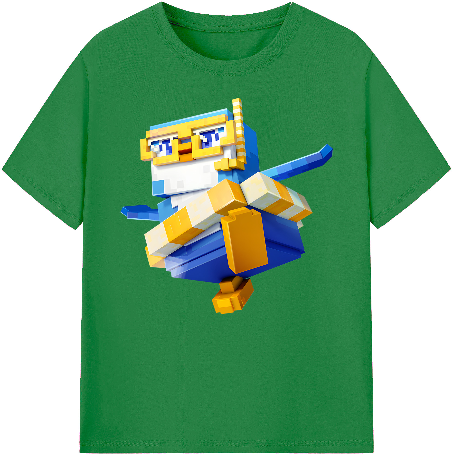 （画像用） マインクラフト ブロックの世界 Minecraft MC Block world 綿100％ メンズ半袖Tシャツ｜肌触りやわらか＆通気性