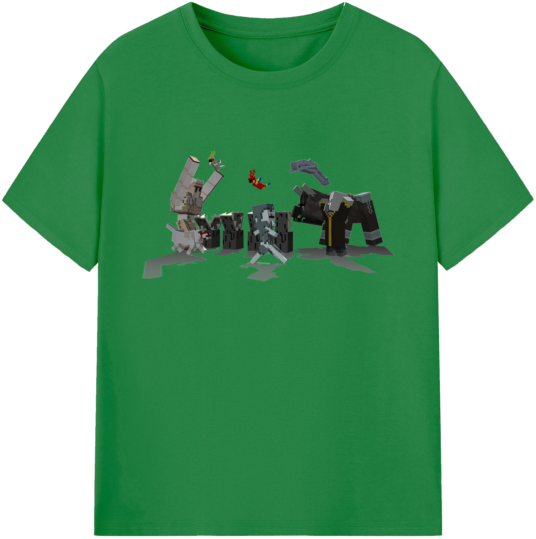 （画像用） マインクラフト ブロックの世界 Minecraft MC Block world 綿100％ メンズ半袖Tシャツ｜肌触りやわらか＆通気性