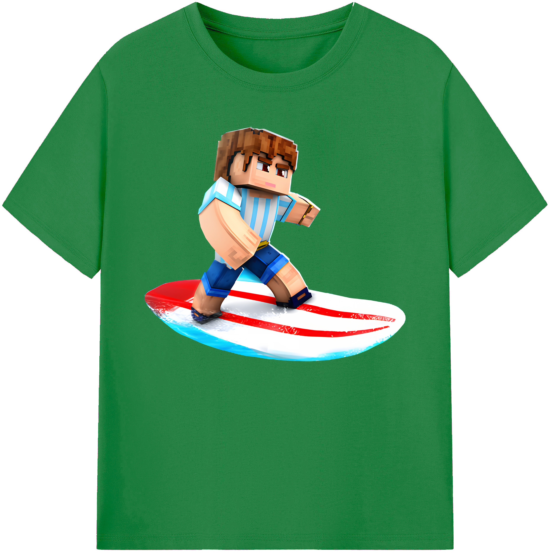 （画像用） マインクラフト ブロックの世界 Minecraft MC Block world 綿100％ メンズ半袖Tシャツ｜肌触りやわらか＆通気性