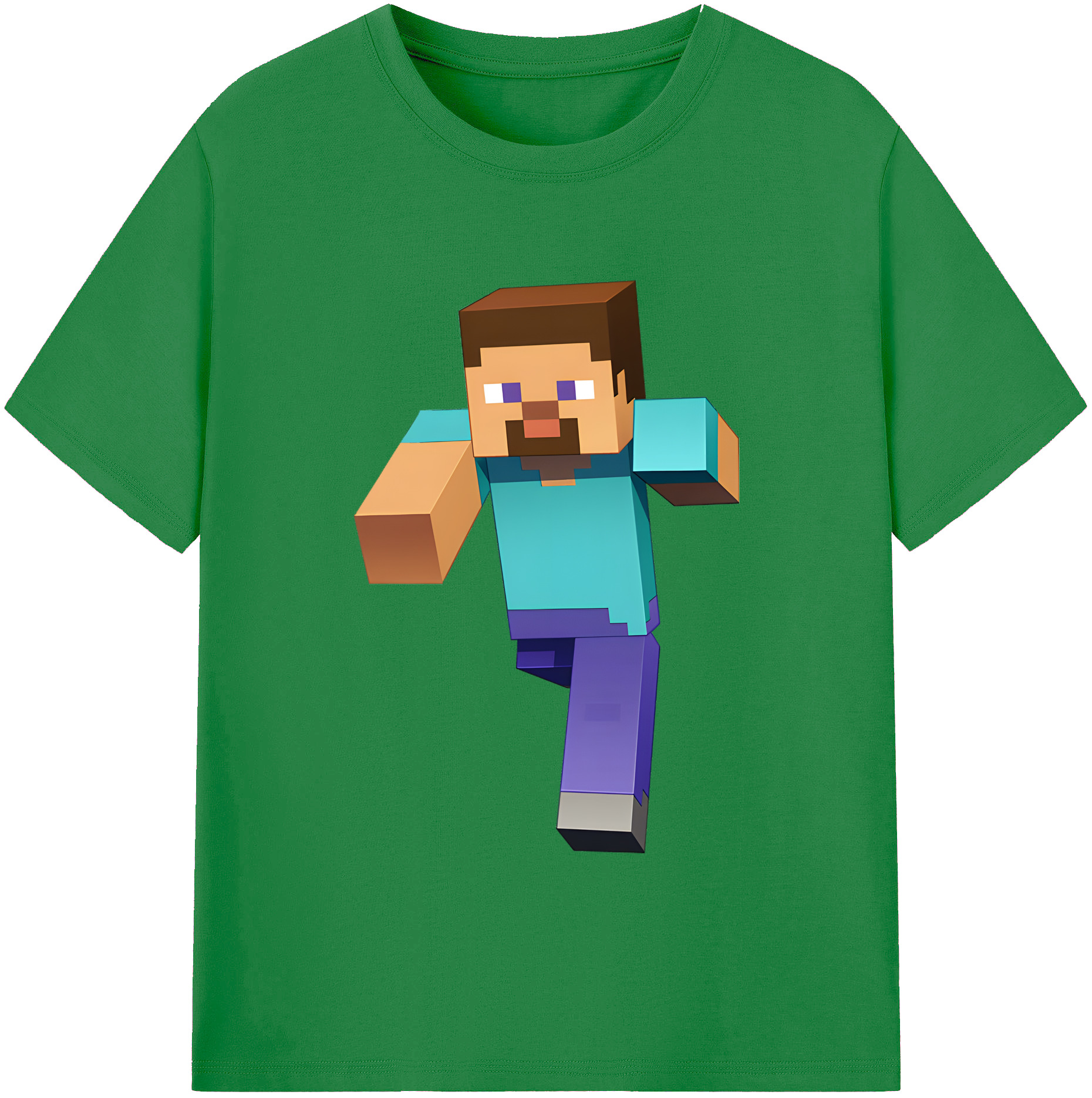 （画像用） マインクラフト ブロックの世界 Minecraft MC Block world 綿100％ メンズ半袖Tシャツ｜肌触りやわらか＆通気性
