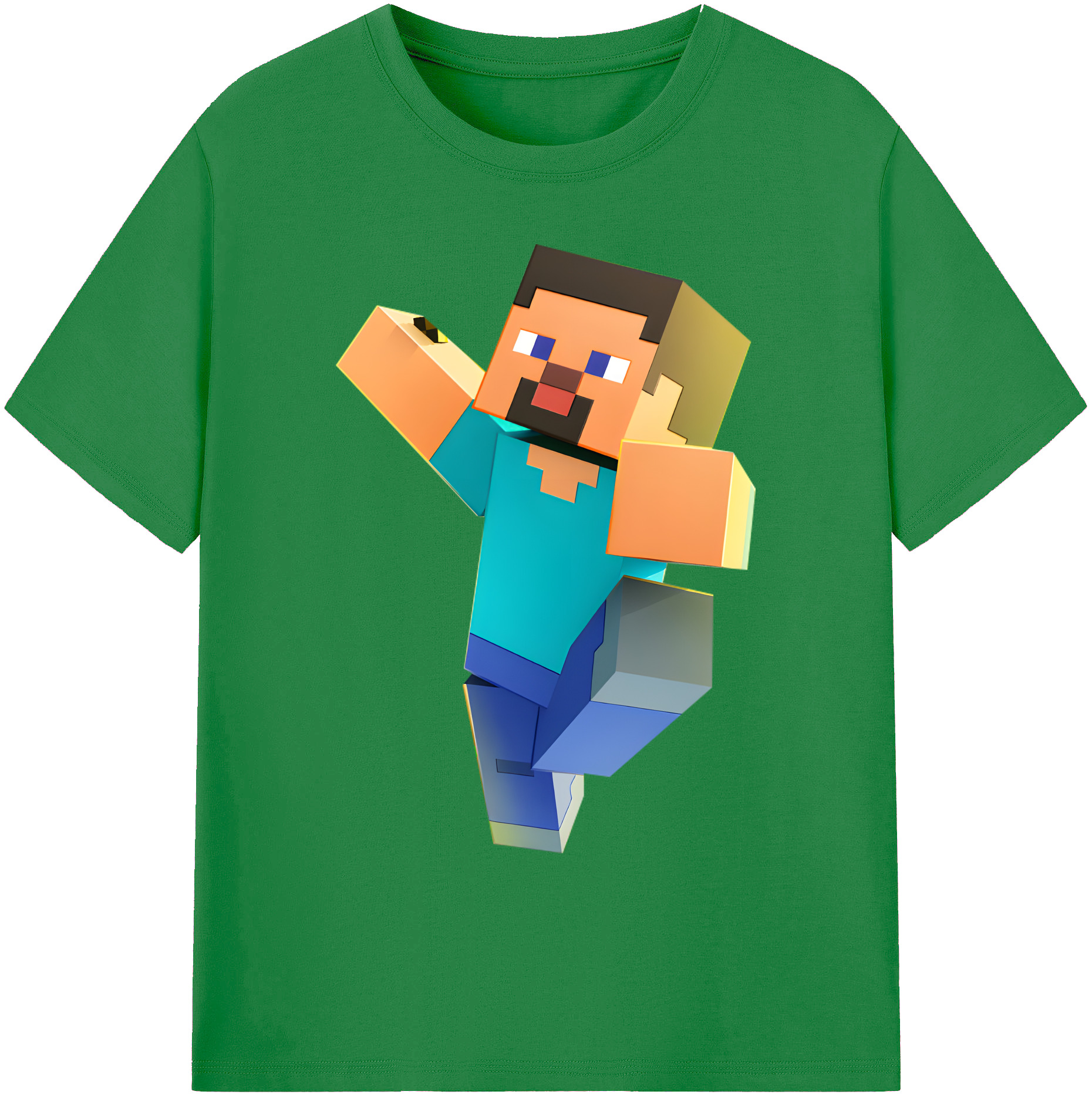 （画像用） マインクラフト ブロックの世界 Minecraft MC Block world 綿100％ メンズ半袖Tシャツ｜肌触りやわらか＆通気性