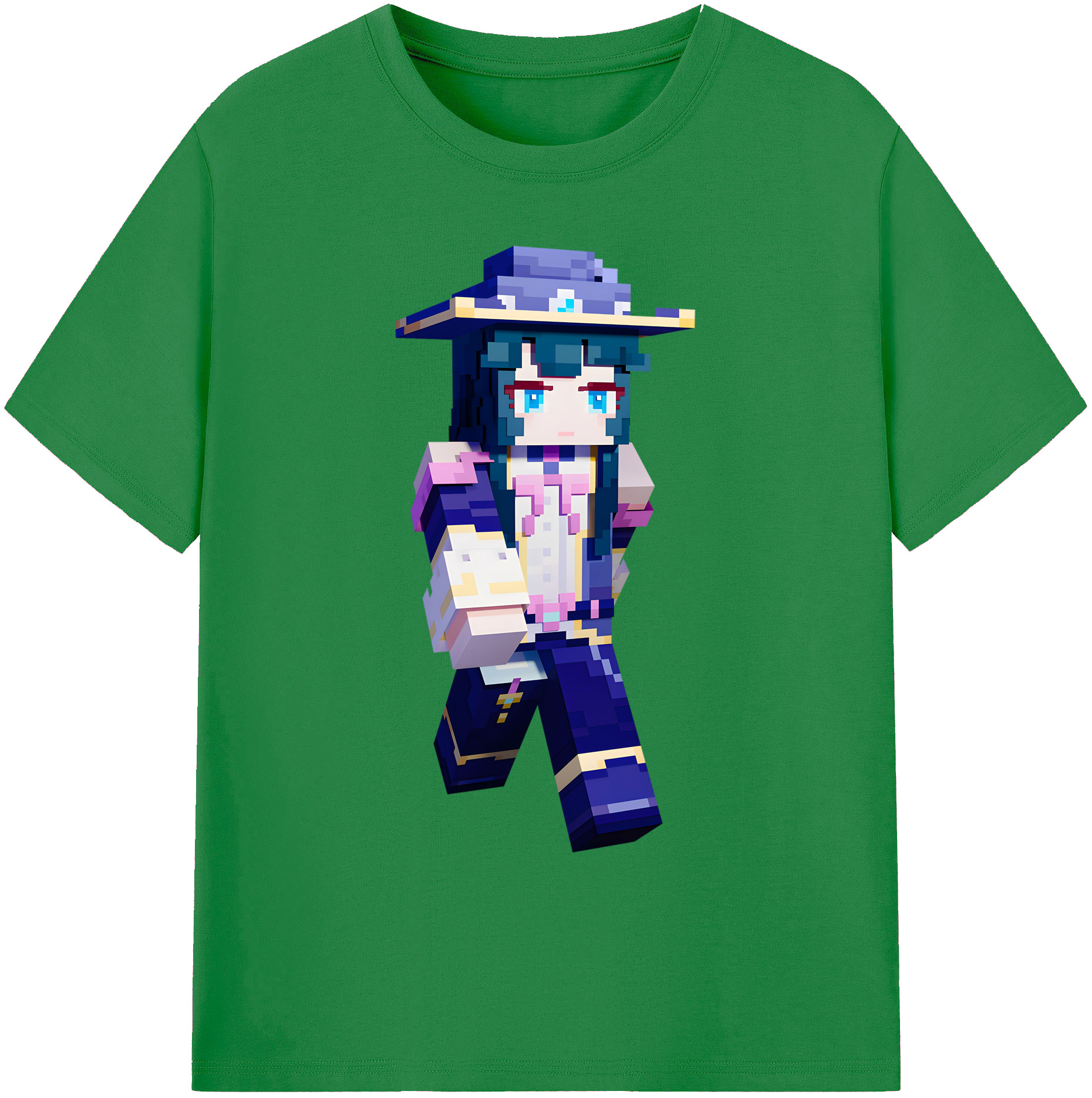 （画像用） マインクラフト ブロックの世界 Minecraft MC Block world 綿100％ メンズ半袖Tシャツ｜肌触りやわらか＆通気性