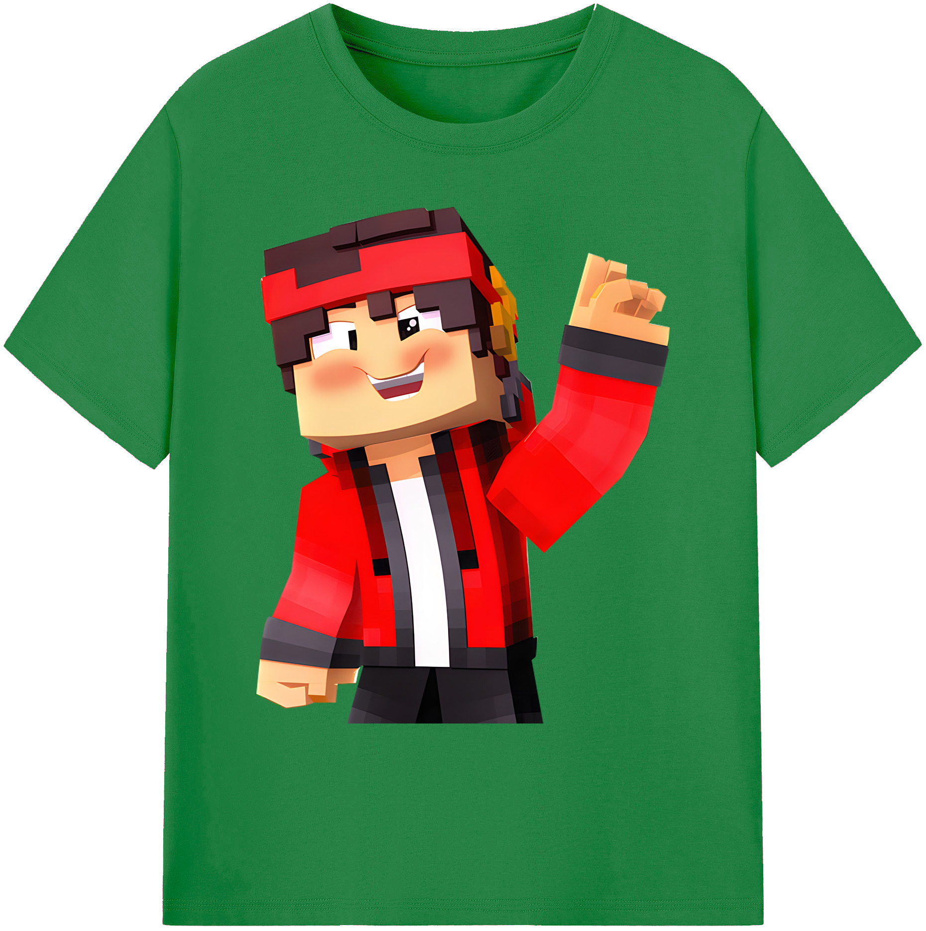 （画像用） マインクラフト ブロックの世界 Minecraft MC Block world 綿100％ メンズ半袖Tシャツ｜肌触りやわらか＆通気性