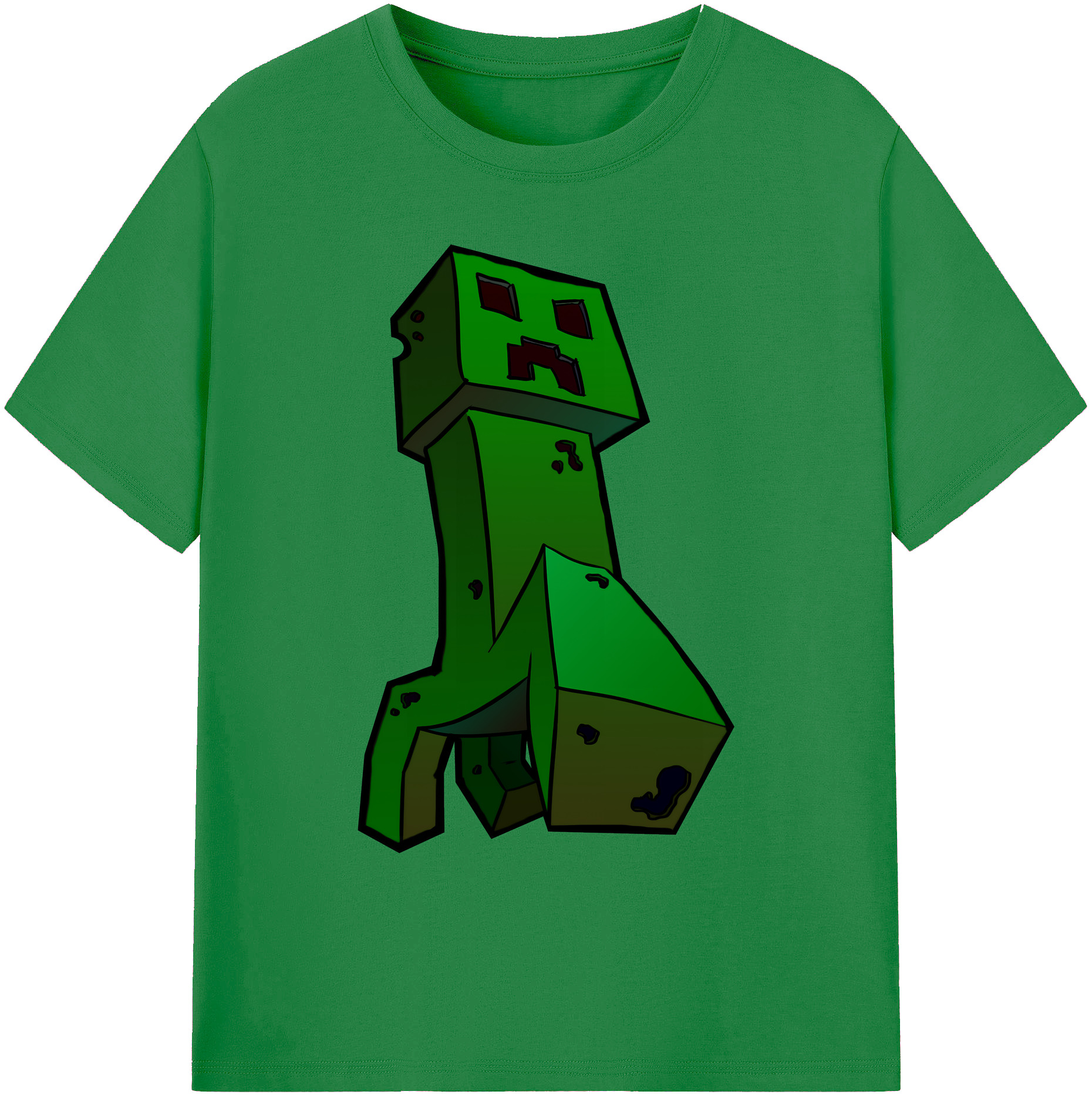 （画像用） マインクラフト ブロックの世界 Minecraft MC Block world 綿100％ メンズ半袖Tシャツ｜肌触りやわらか＆通気性