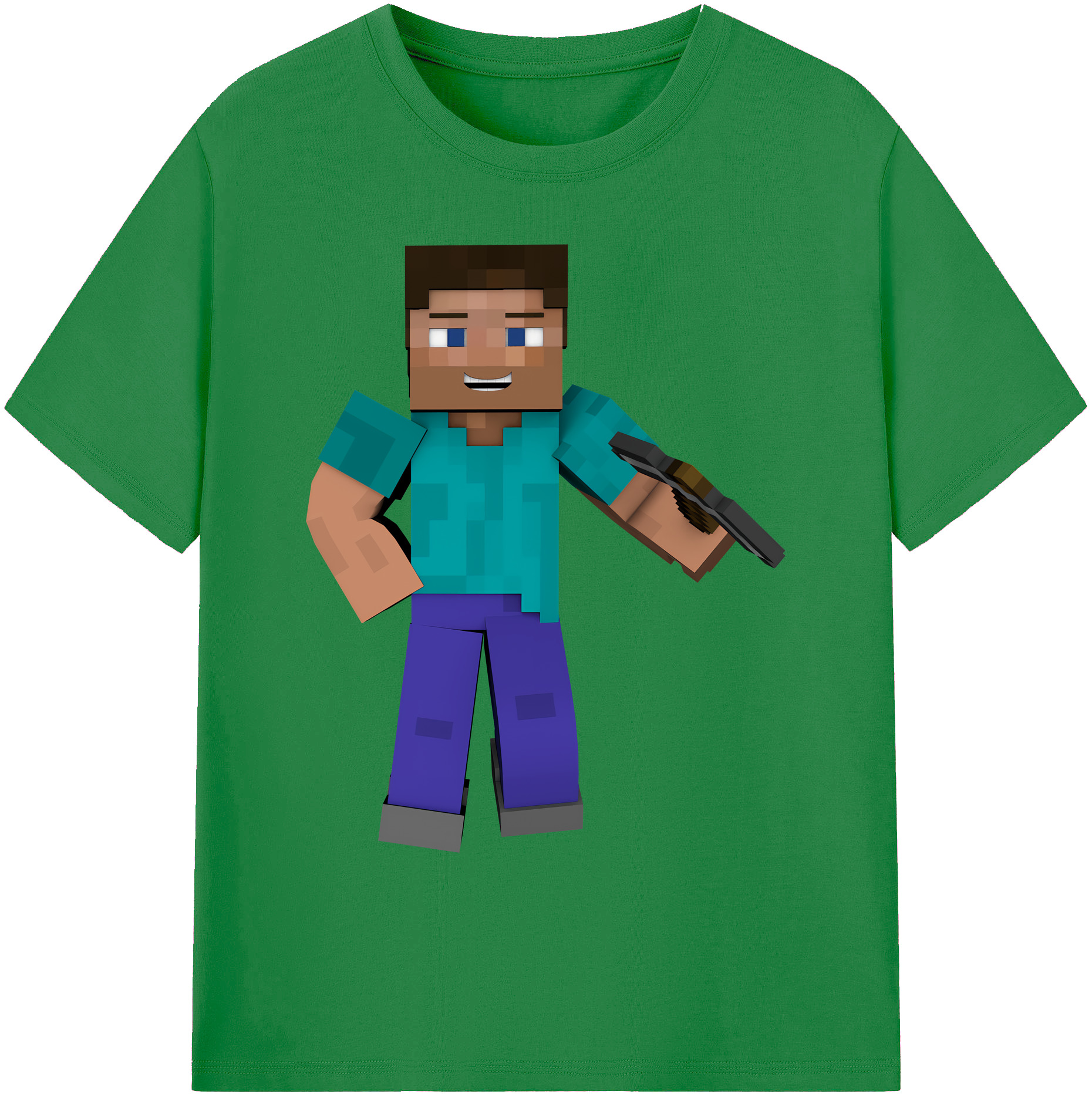 （画像用） マインクラフト ブロックの世界 Minecraft MC Block world 綿100％ メンズ半袖Tシャツ｜肌触りやわらか＆通気性