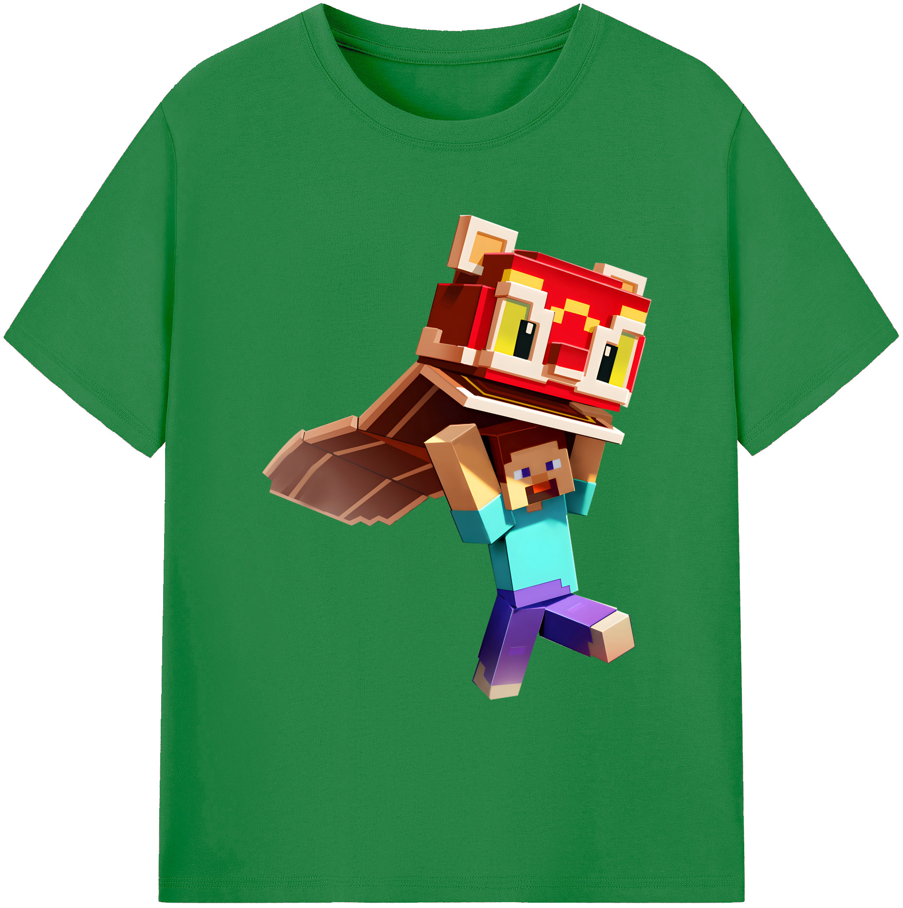（画像用） マインクラフト ブロックの世界 Minecraft MC Block world 綿100％ メンズ半袖Tシャツ｜肌触りやわらか＆通気性