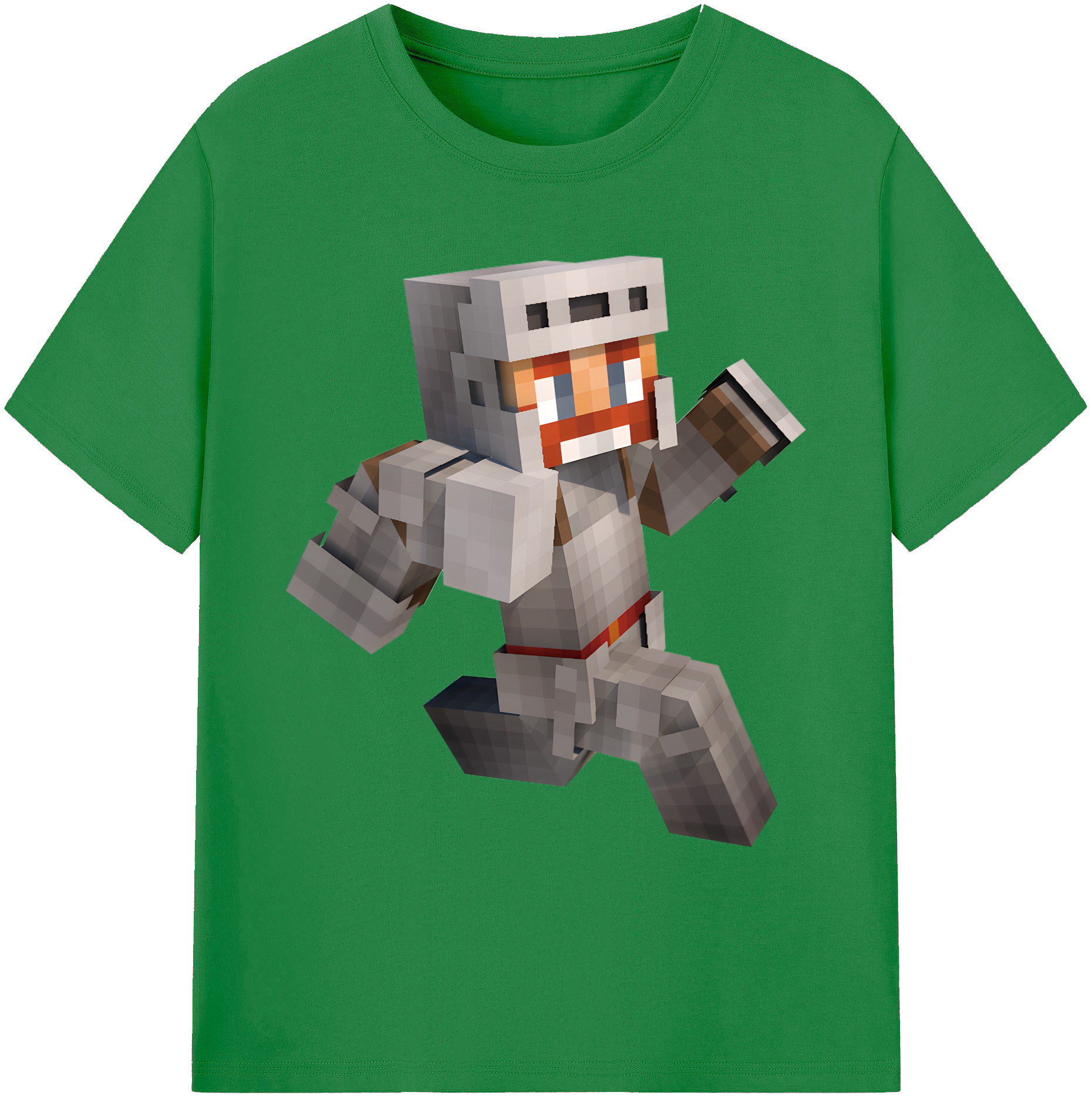 （画像用） マインクラフト ブロックの世界 Minecraft MC Block world 綿100％ メンズ半袖Tシャツ｜肌触りやわらか＆通気性