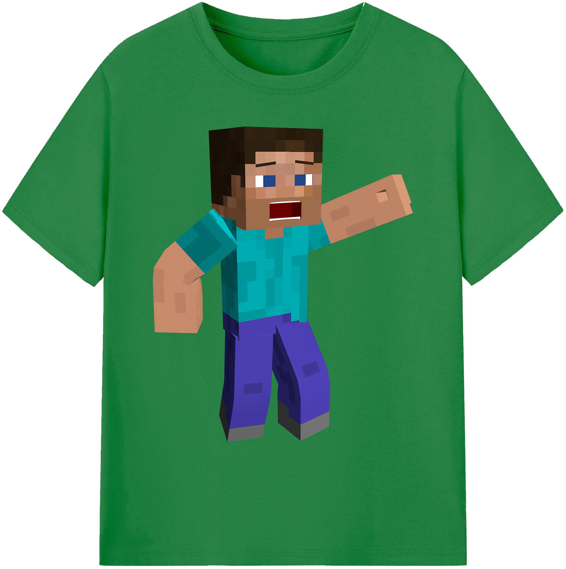 （画像用） マインクラフト ブロックの世界 Minecraft MC Block world 綿100％ メンズ半袖Tシャツ｜肌触りやわらか＆通気性