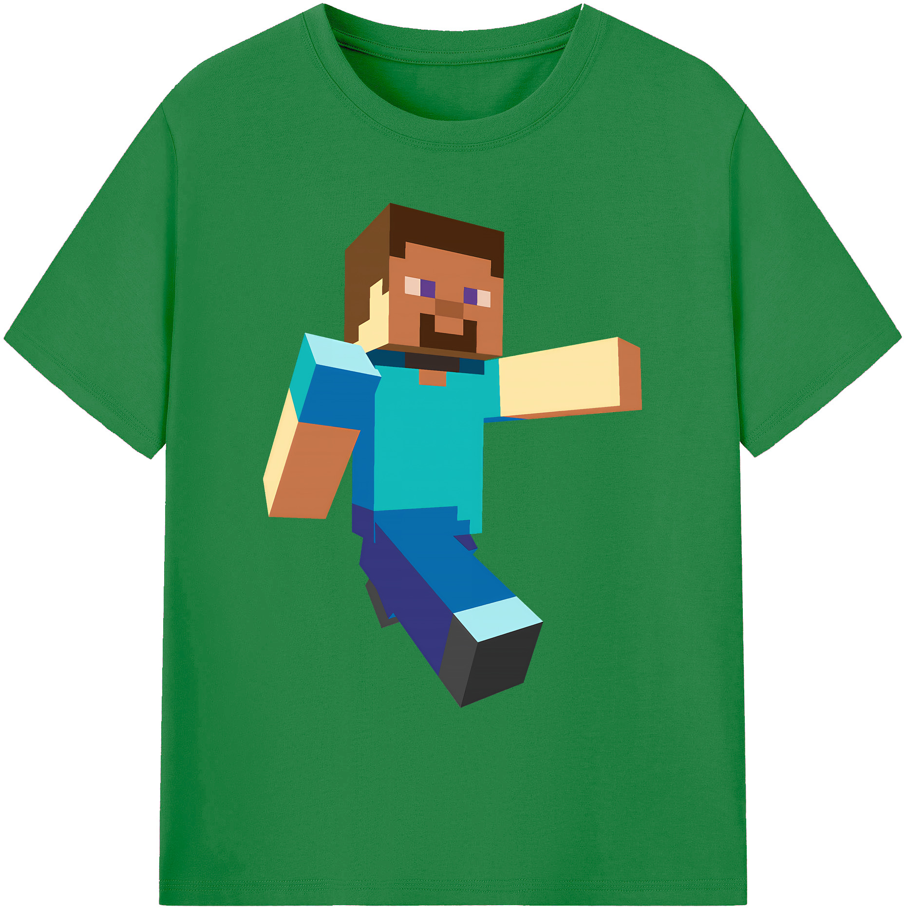 （画像用） マインクラフト ブロックの世界 Minecraft MC Block world 綿100％ メンズ半袖Tシャツ｜肌触りやわらか＆通気性