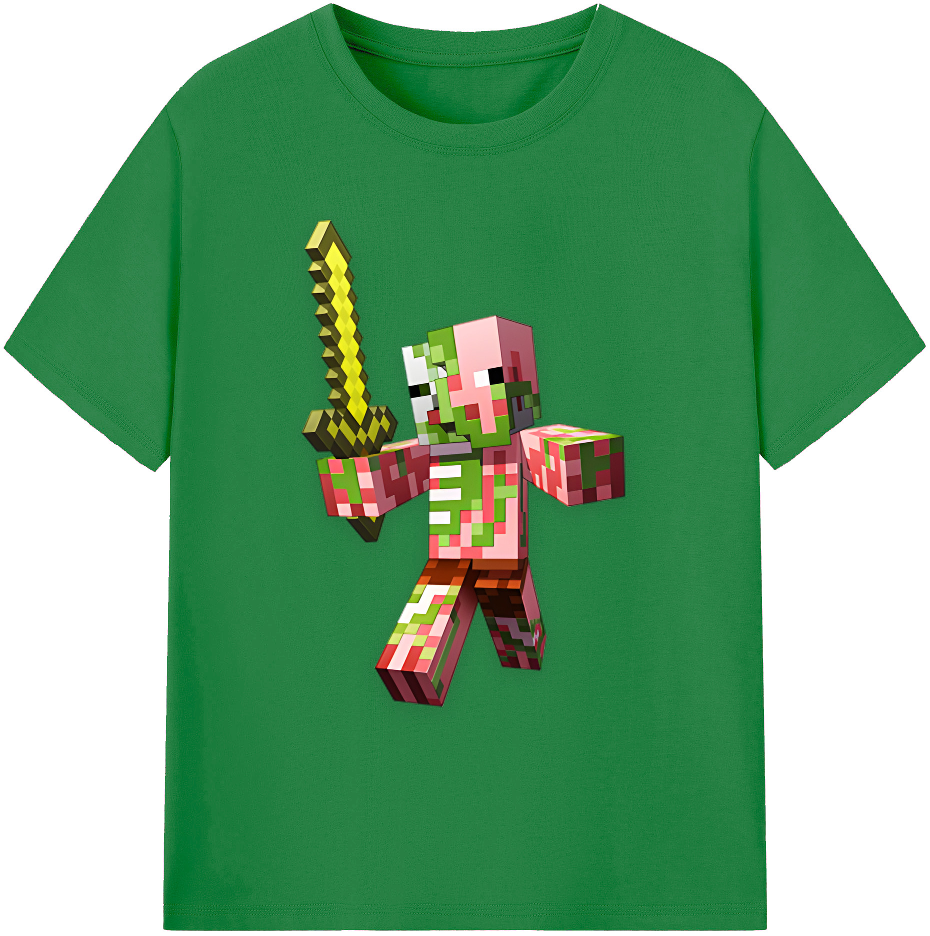 （画像用） マインクラフト ブロックの世界 Minecraft MC Block world 綿100％ メンズ半袖Tシャツ｜肌触りやわらか＆通気性