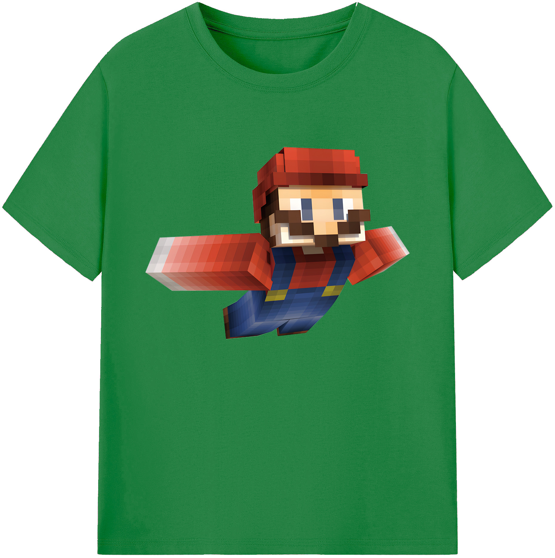 （画像用） マインクラフト ブロックの世界 Minecraft MC Block world 綿100％ メンズ半袖Tシャツ｜肌触りやわらか＆通気性