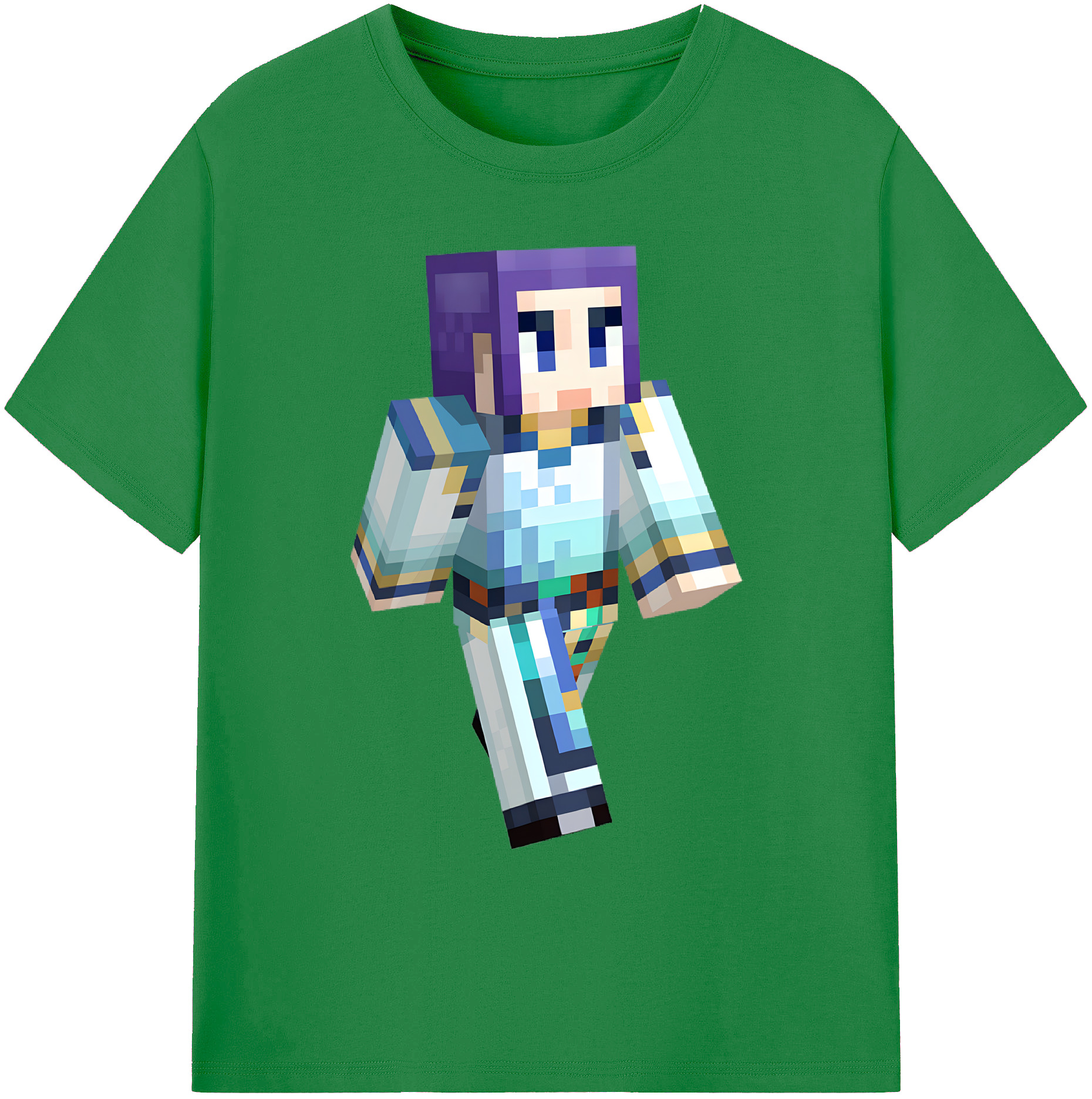 （画像用） マインクラフト ブロックの世界 Minecraft MC Block world 綿100％ メンズ半袖Tシャツ｜肌触りやわらか＆通気性