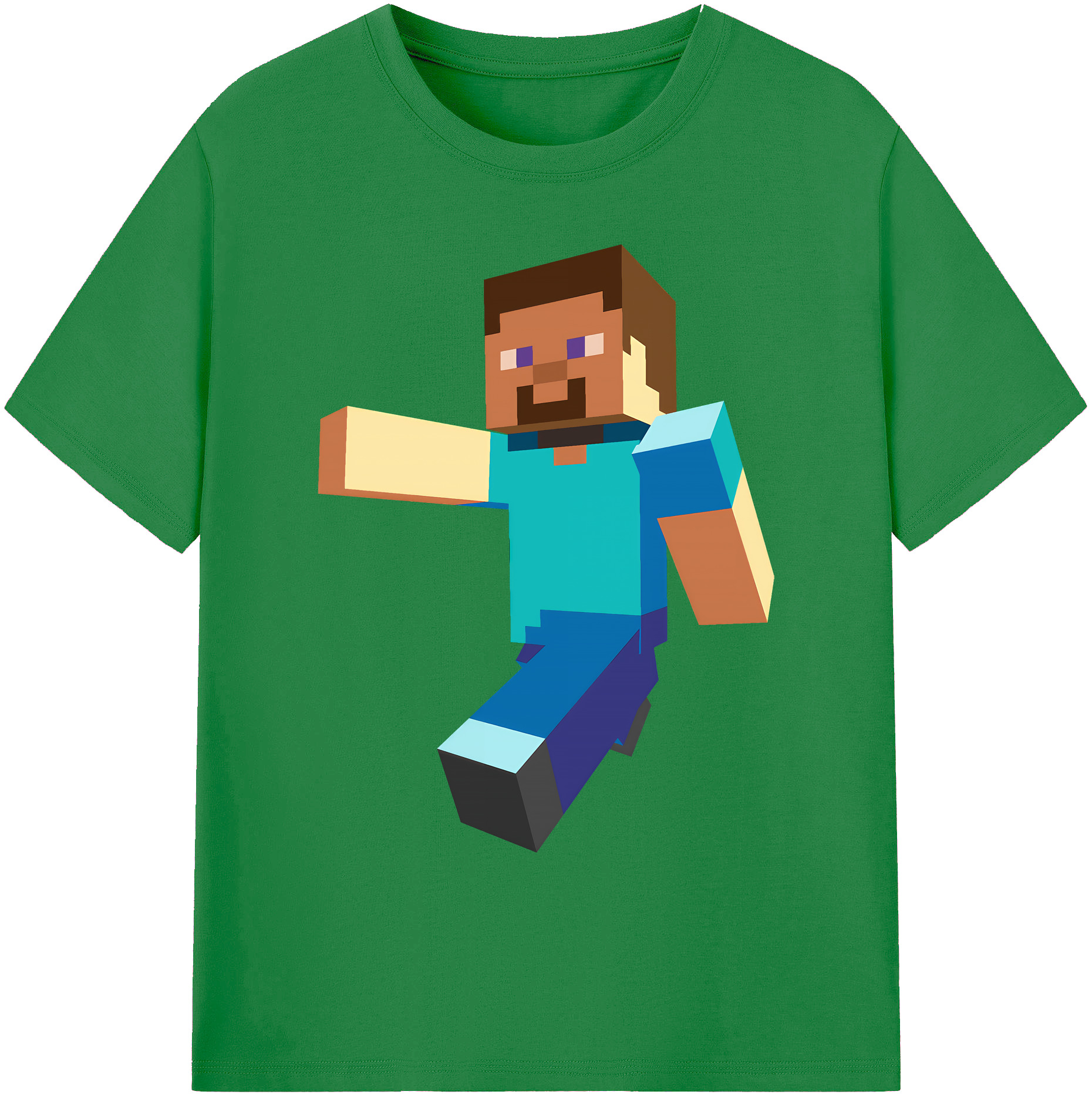 （画像用） マインクラフト ブロックの世界 Minecraft MC Block world 綿100％ メンズ半袖Tシャツ｜肌触りやわらか＆通気性