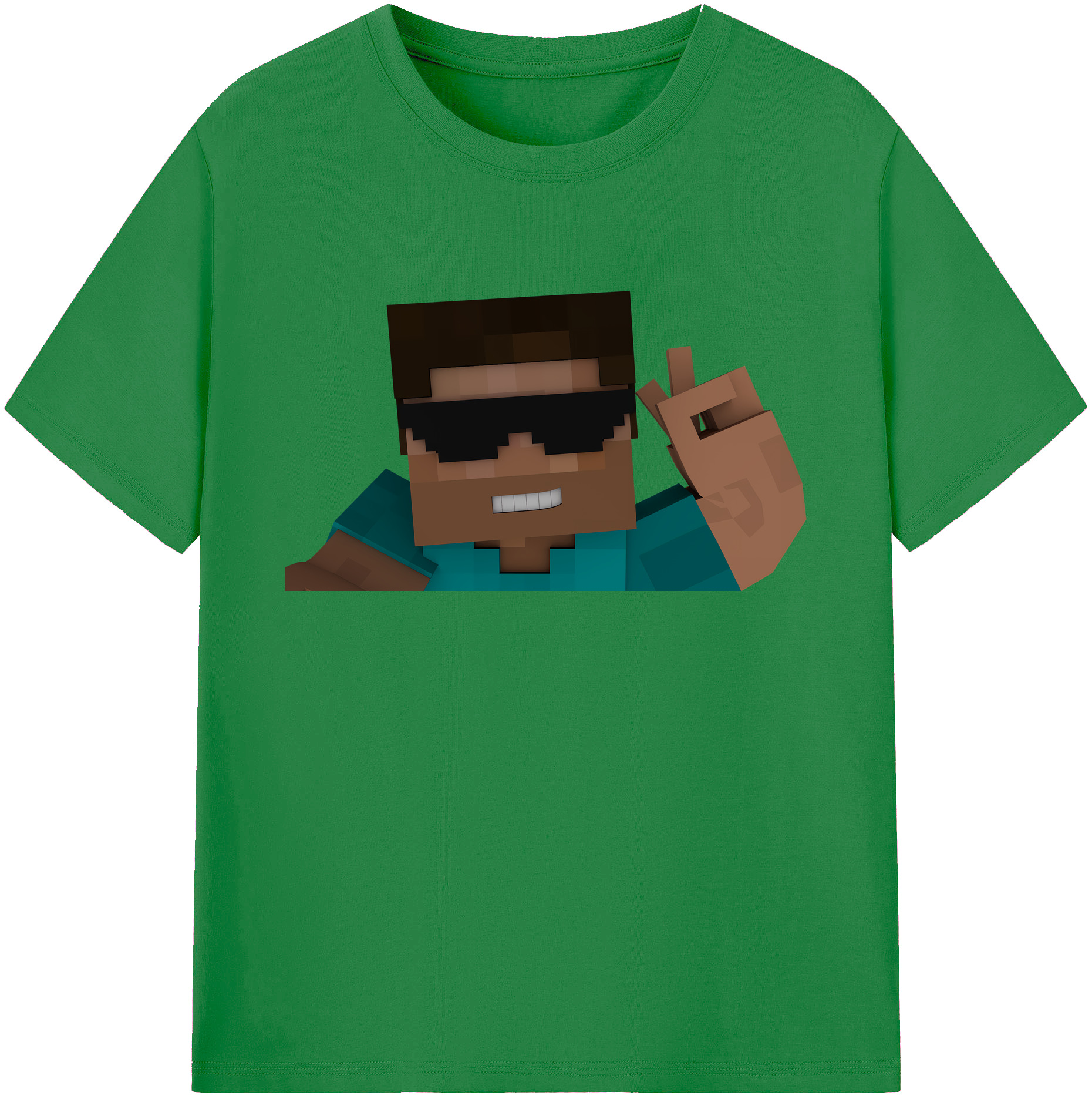 （画像用） マインクラフト ブロックの世界 Minecraft MC Block world 綿100％ メンズ半袖Tシャツ｜肌触りやわらか＆通気性