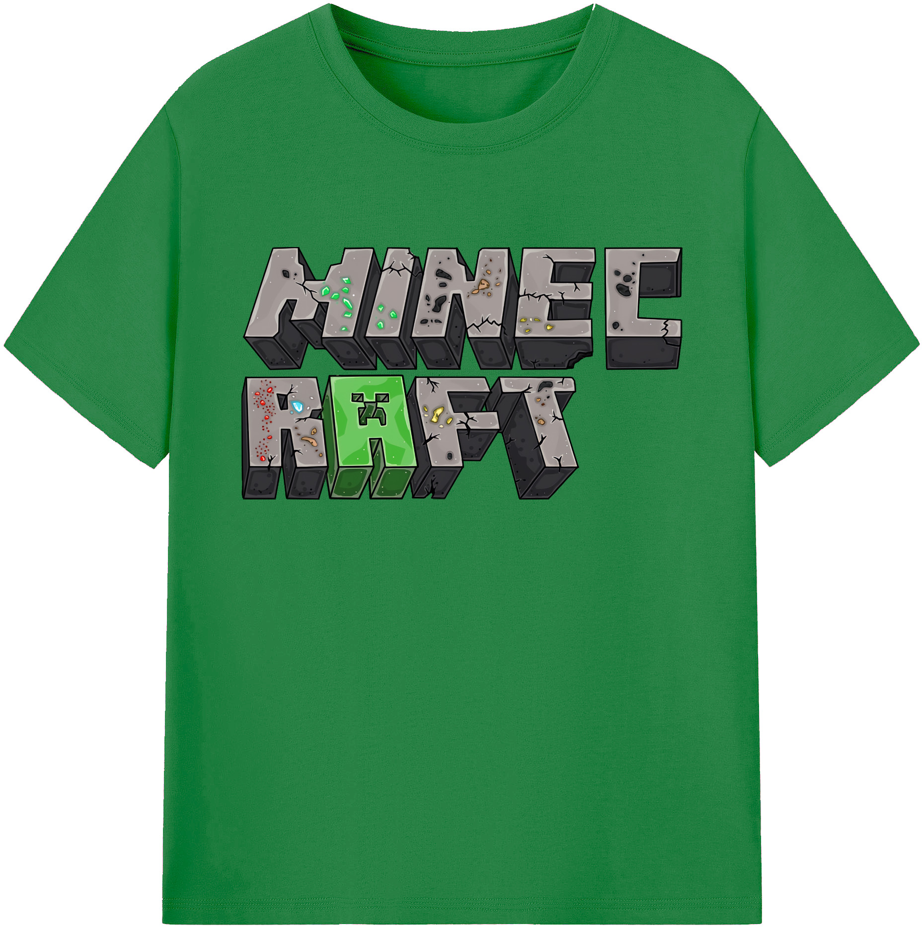 （画像用） マインクラフト ブロックの世界 Minecraft MC Block world 綿100％ メンズ半袖Tシャツ｜肌触りやわらか＆通気性