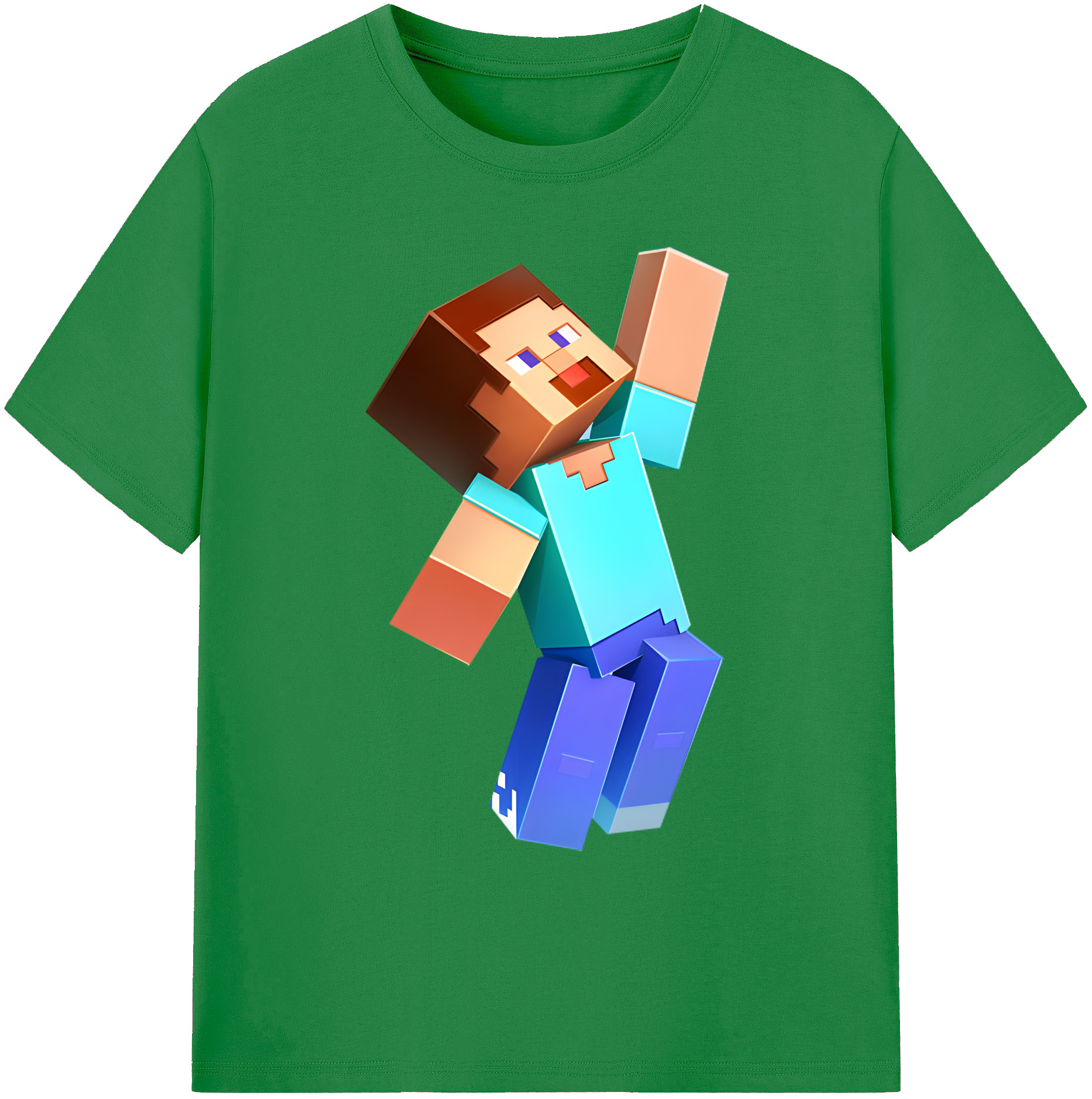 （画像用） マインクラフト ブロックの世界 Minecraft MC Block world 綿100％ メンズ半袖Tシャツ｜肌触りやわらか＆通気性