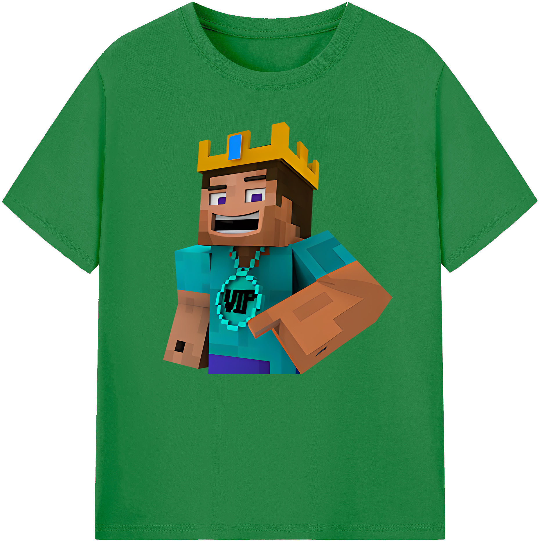 （画像用） マインクラフト ブロックの世界 Minecraft MC Block world 綿100％ メンズ半袖Tシャツ｜肌触りやわらか＆通気性