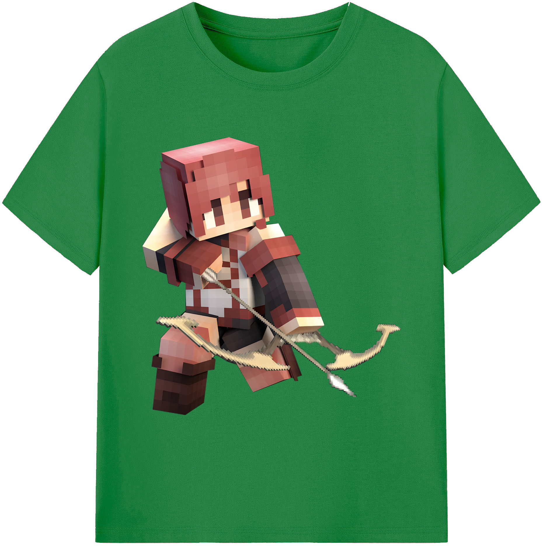 （画像用） マインクラフト ブロックの世界 Minecraft MC Block world 綿100％ メンズ半袖Tシャツ｜肌触りやわらか＆通気性