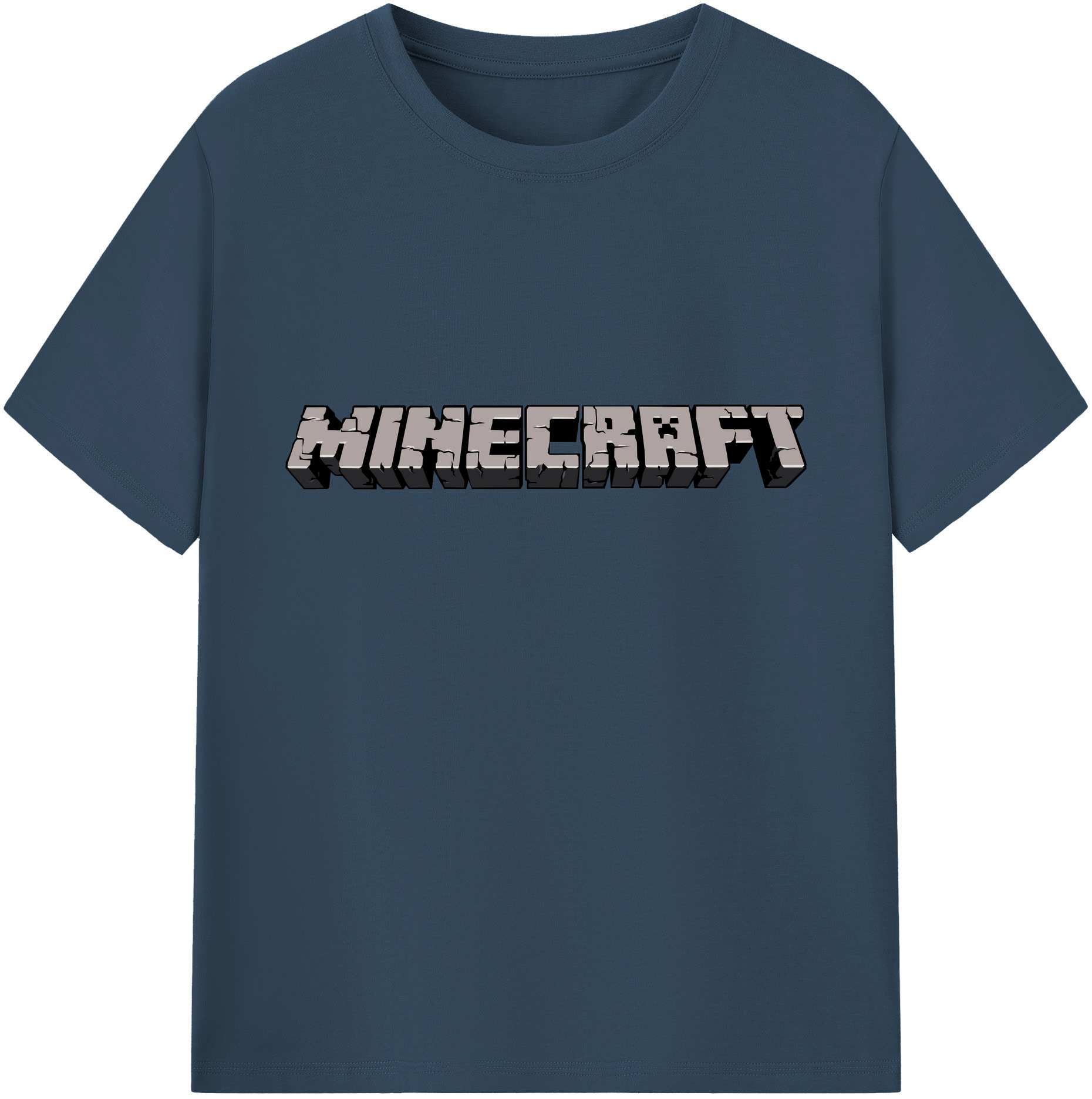 （画像用） マインクラフト ブロックの世界 Minecraft MC Block world 綿100％ メンズ半袖Tシャツ｜肌触りやわらか＆通気性