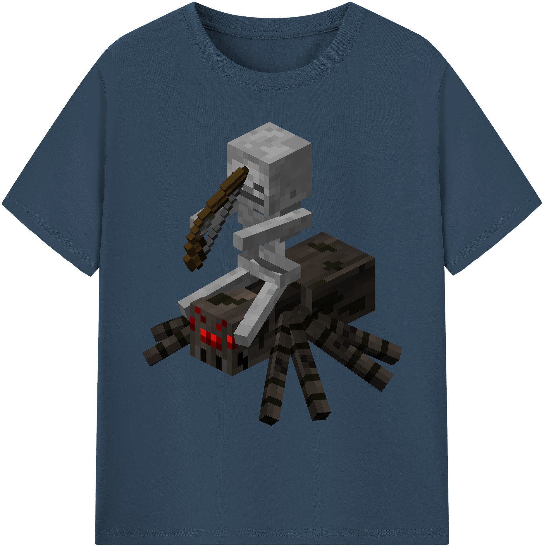 （画像用） マインクラフト ブロックの世界 Minecraft MC Block world 綿100％ メンズ半袖Tシャツ｜肌触りやわらか＆通気性