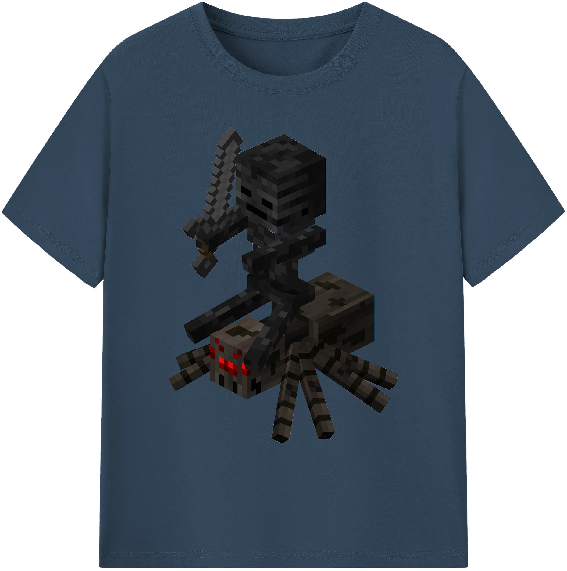 （画像用） マインクラフト ブロックの世界 Minecraft MC Block world 綿100％ メンズ半袖Tシャツ｜肌触りやわらか＆通気性
