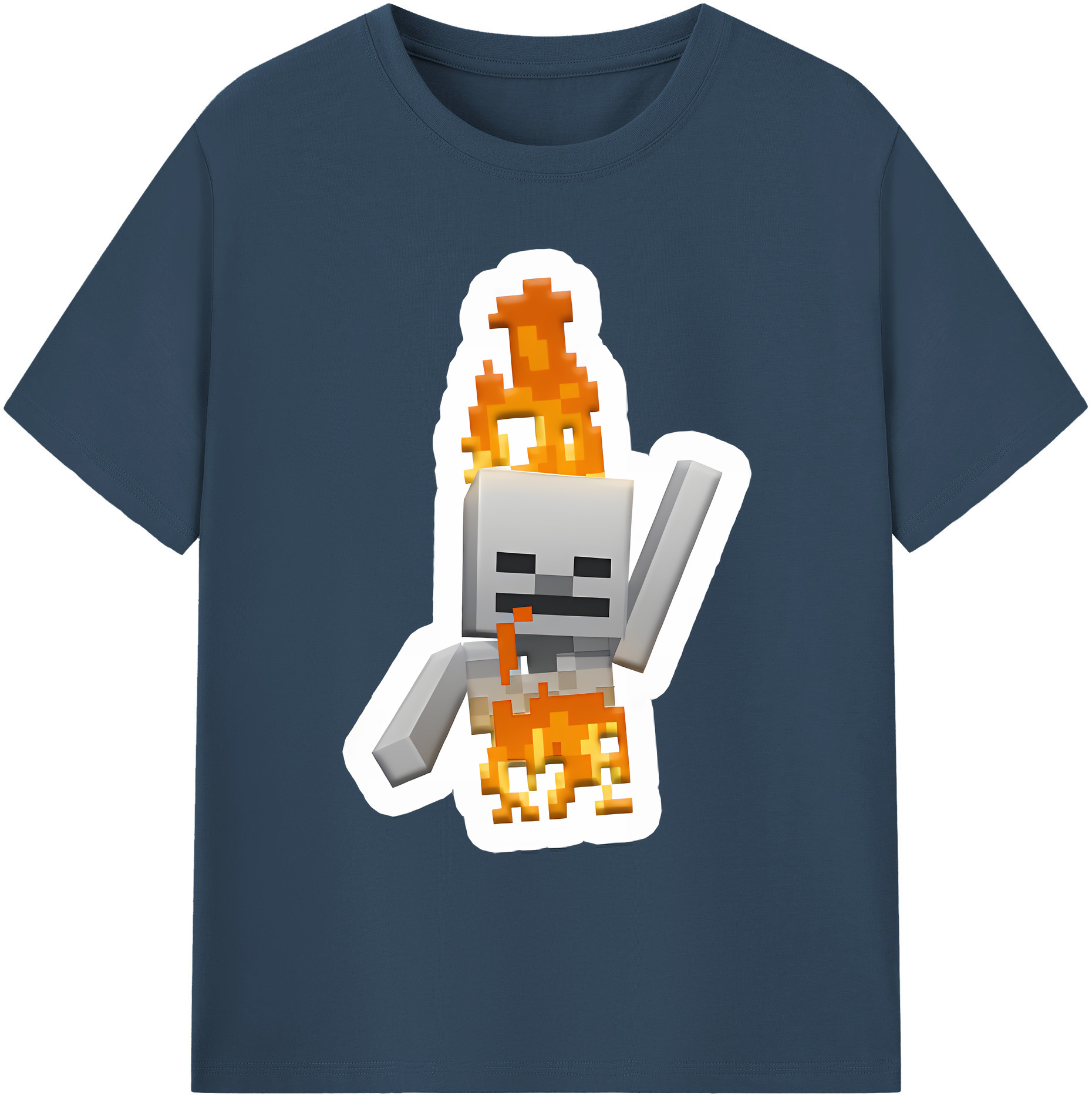 （画像用） マインクラフト ブロックの世界 Minecraft MC Block world 綿100％ メンズ半袖Tシャツ｜肌触りやわらか＆通気性