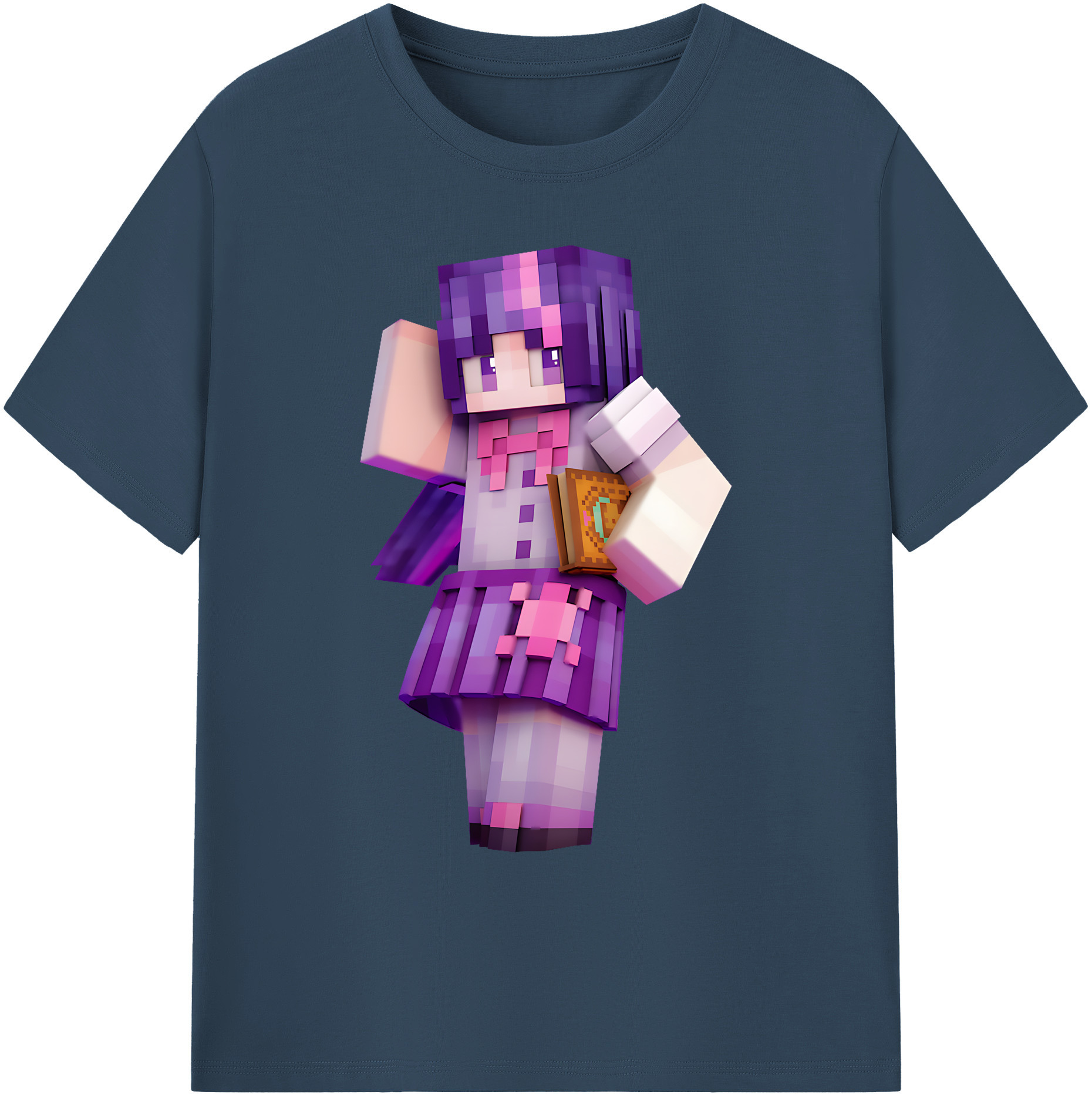 （画像用） マインクラフト ブロックの世界 Minecraft MC Block world 綿100％ メンズ半袖Tシャツ｜肌触りやわらか＆通気性