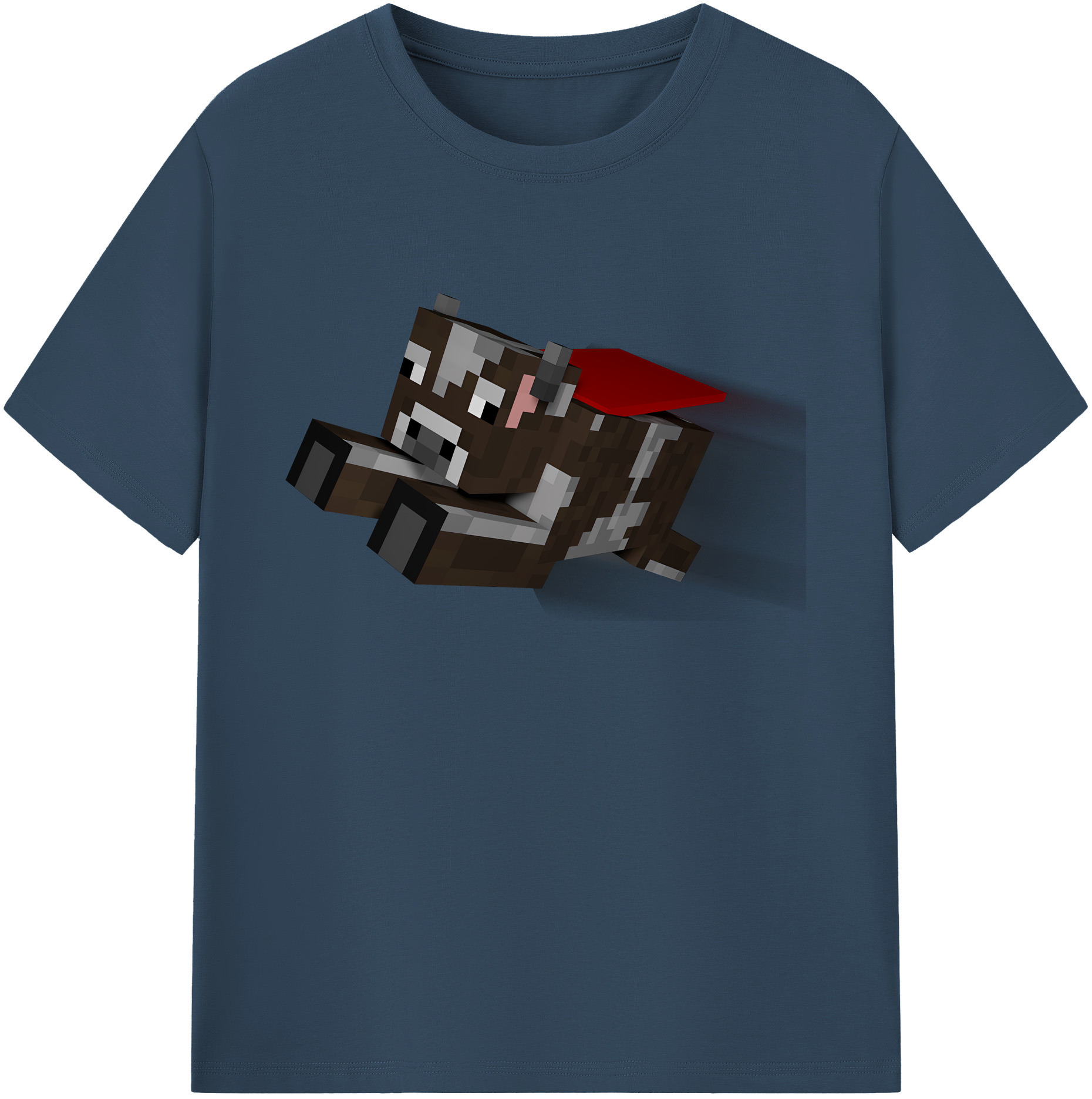 （画像用） マインクラフト ブロックの世界 Minecraft MC Block world 綿100％ メンズ半袖Tシャツ｜肌触りやわらか＆通気性
