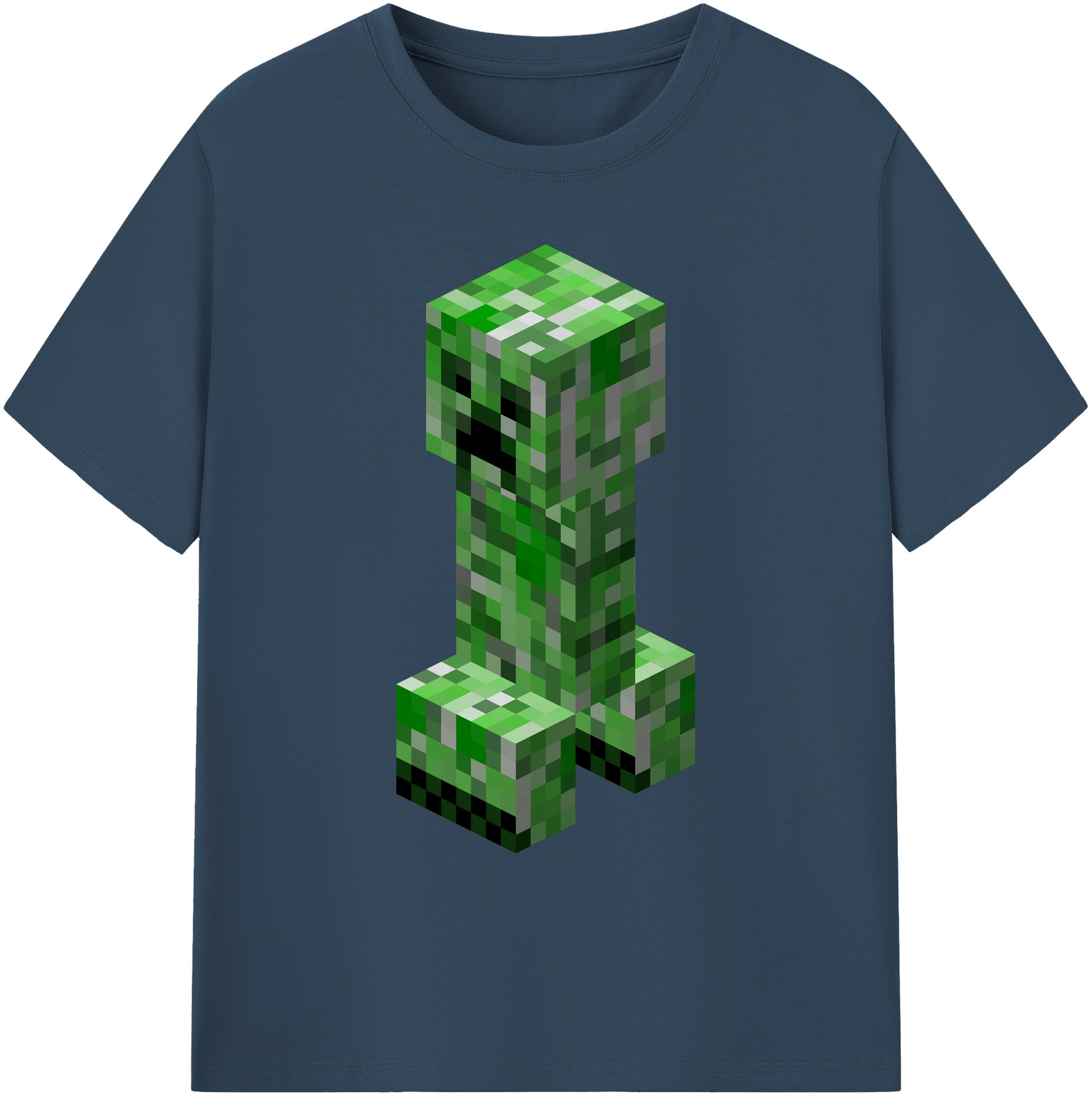 （画像用） マインクラフト ブロックの世界 Minecraft MC Block world 綿100％ メンズ半袖Tシャツ｜肌触りやわらか＆通気性