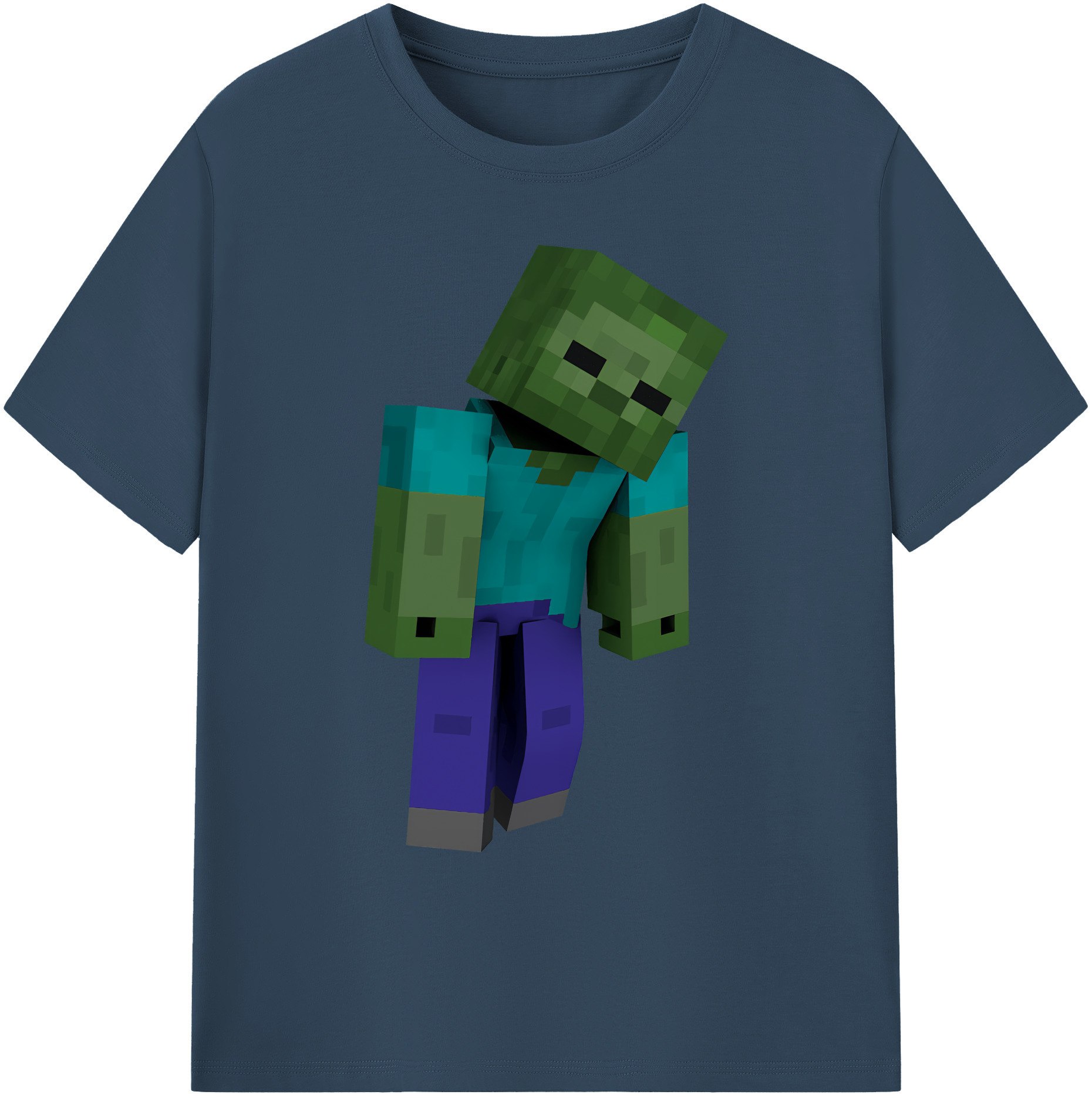 （画像用） マインクラフト ブロックの世界 Minecraft MC Block world 綿100％ メンズ半袖Tシャツ｜肌触りやわらか＆通気性